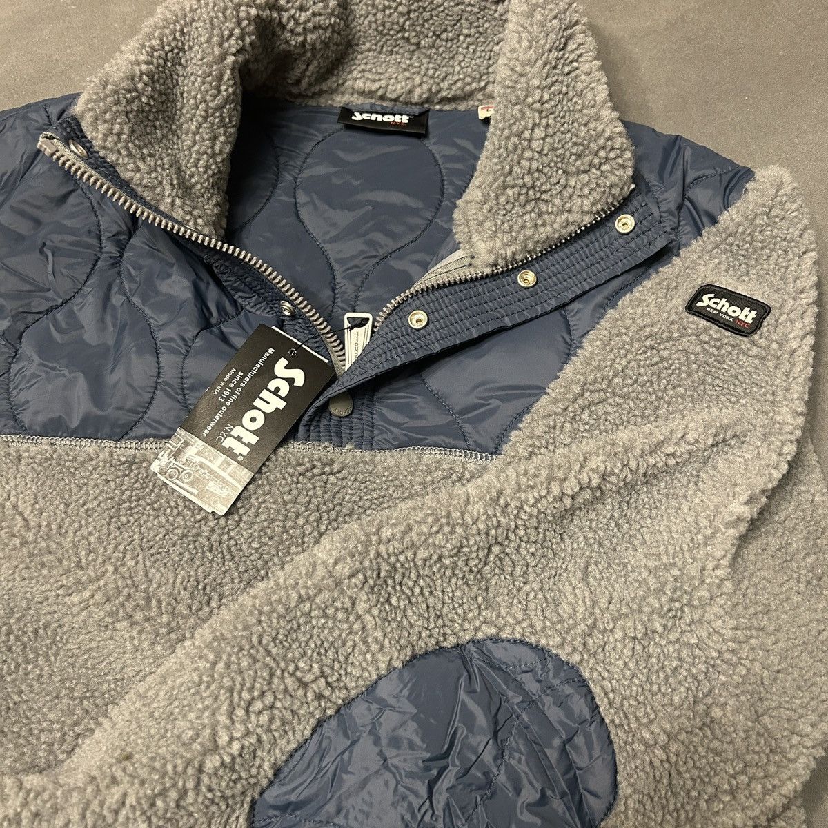 Schott Schott NYC Pullover Fleece jacket Size US L / EU 52-54 / 3 - 3 Thumbnail