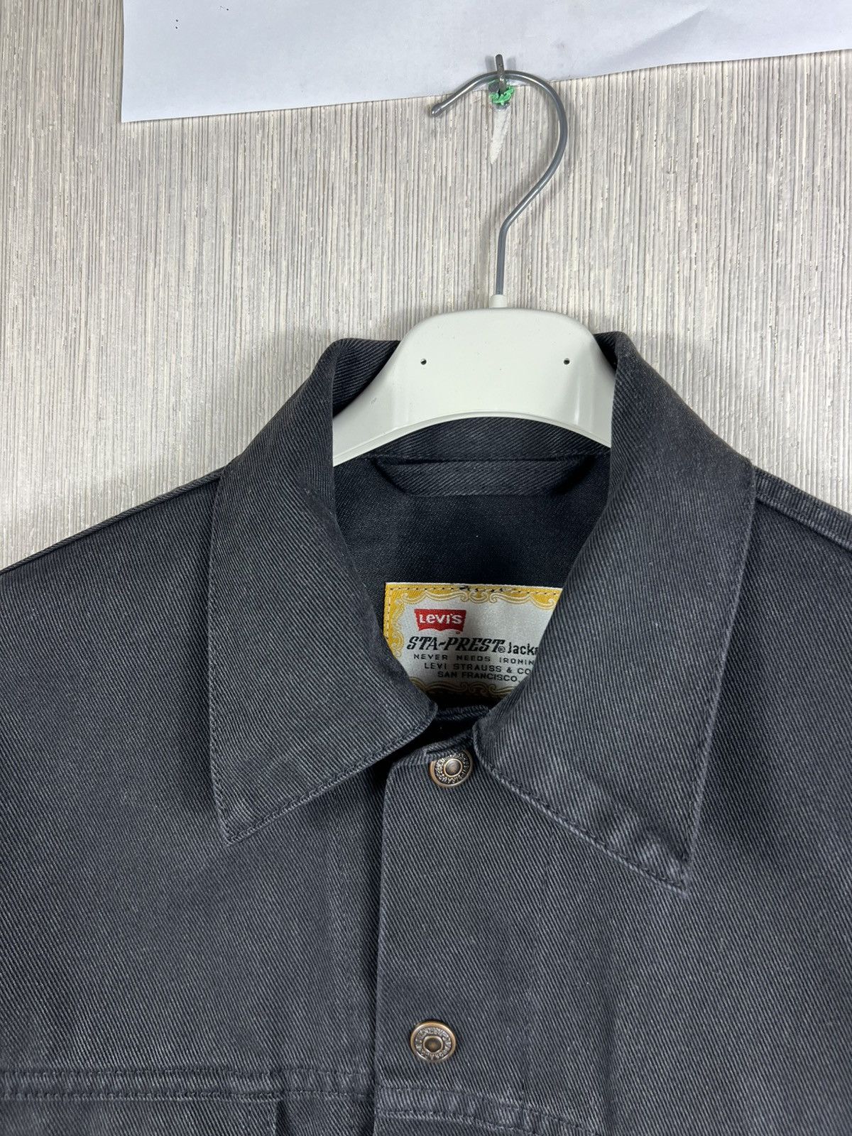 Levi's Vintage 90s Levi’s Sta-Prest denim trucker jacket levis logo Size XL / US 12-14 / IT 48-50 - 13 Thumbnail