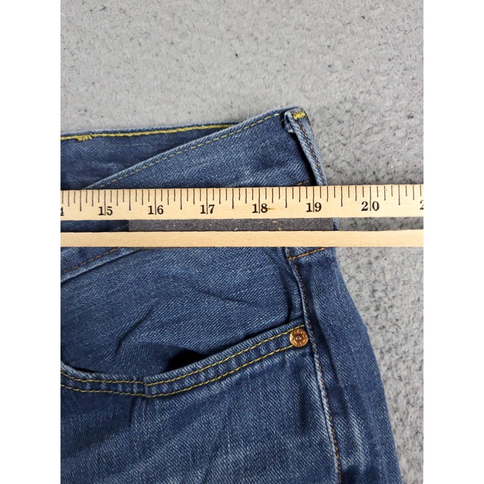 Levi's Levis 514 Jeans Mens Straight Leg 38x32 Blue Cotton 5-Pocket Size US 38 / EU 54 - 4 Thumbnail
