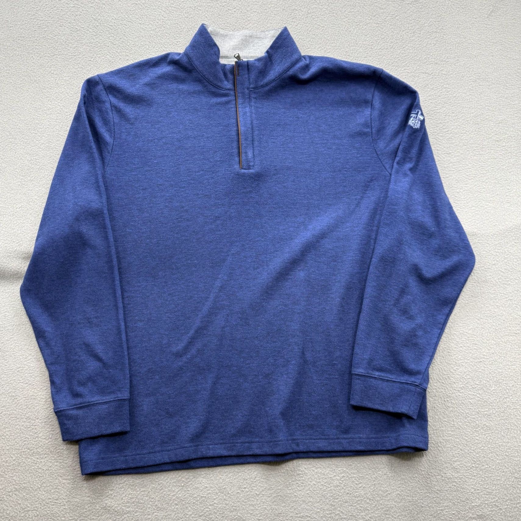 johnnie-O johnnie-O Pullover Mens 2XL Blue Quarter Zip Long Sleeve FCA Cross Logo Size US XXL / EU 58 / 5 - 2 Thumbnail