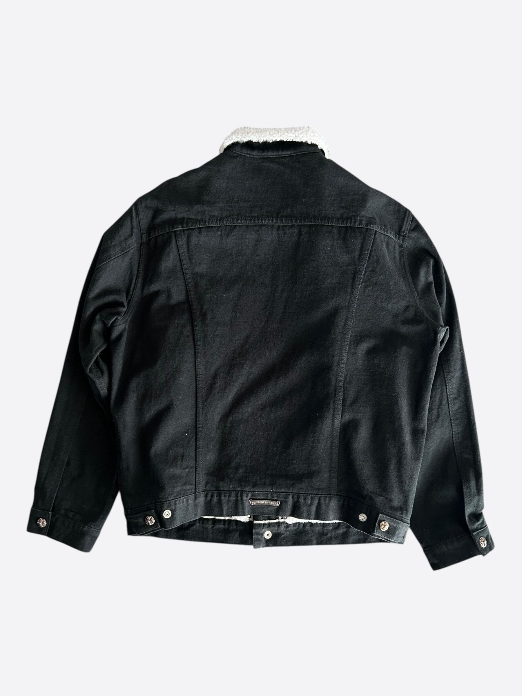 Chrome Hearts Chrome Hearts Black Shearling Denim Jacket Size US L / EU 52-54 / 3 - 2 Thumbnail