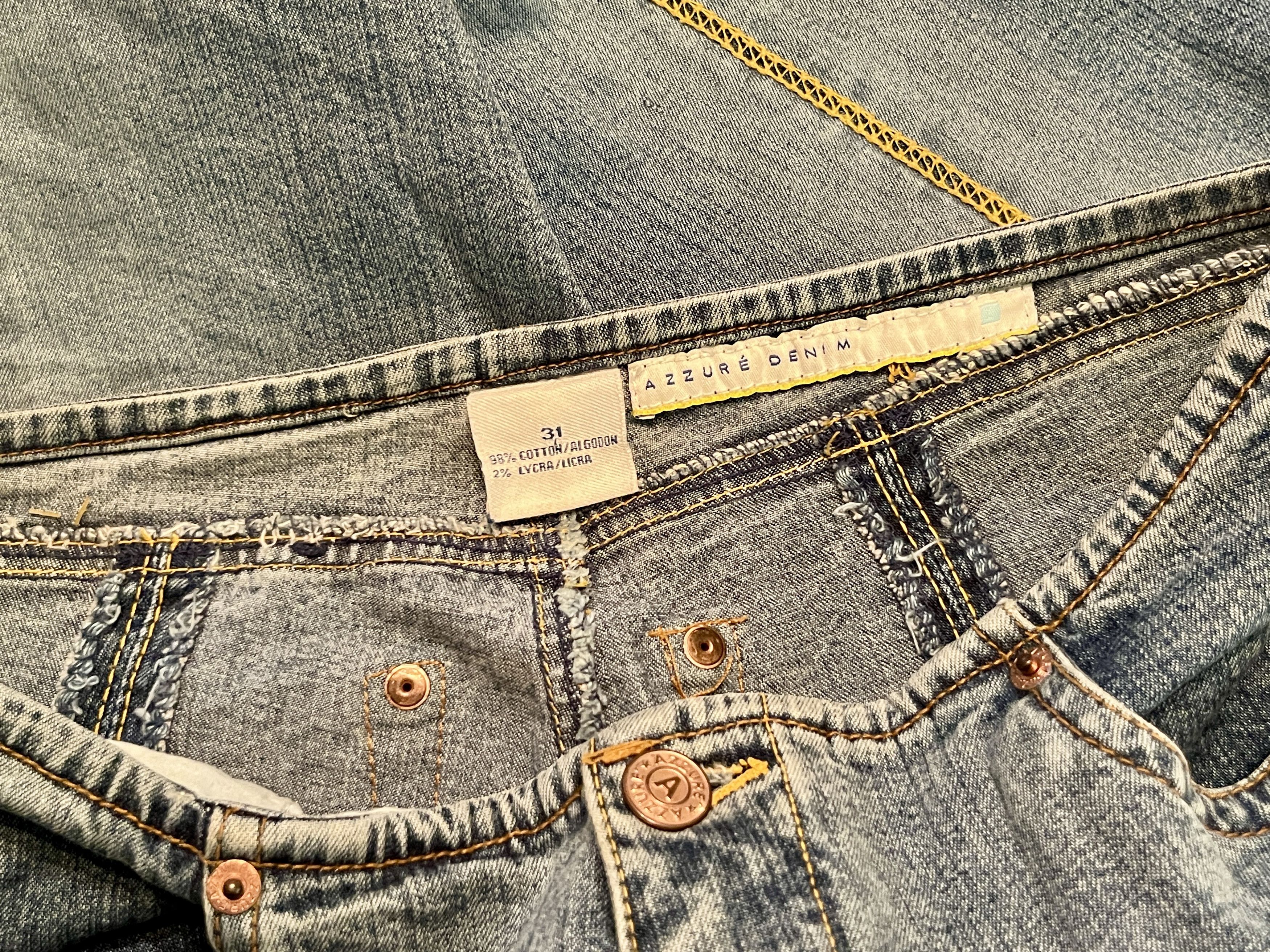 Vintage Azzure Denim Love Life Embroidered Y2K Jeans Size 31 Size 31" - 13 Thumbnail