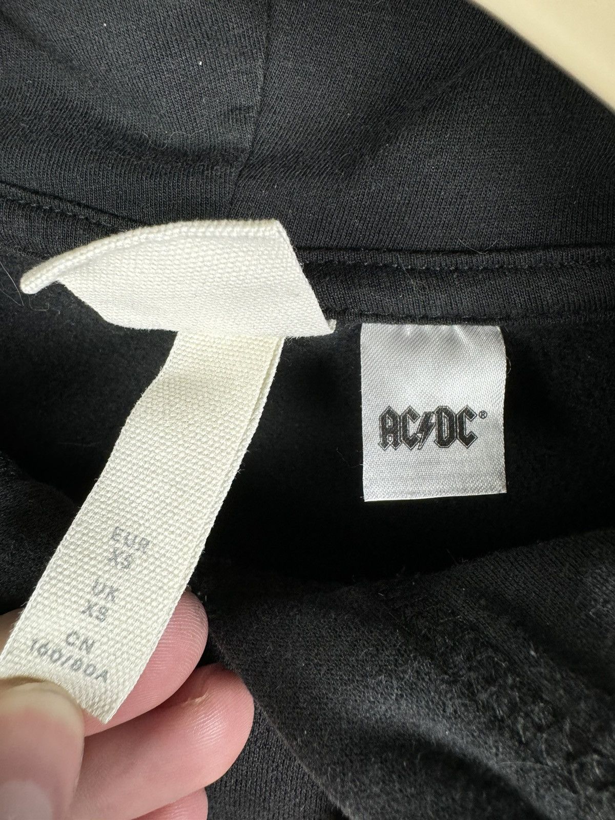 ACDC Extra Large Black Red Hoodie Size XS