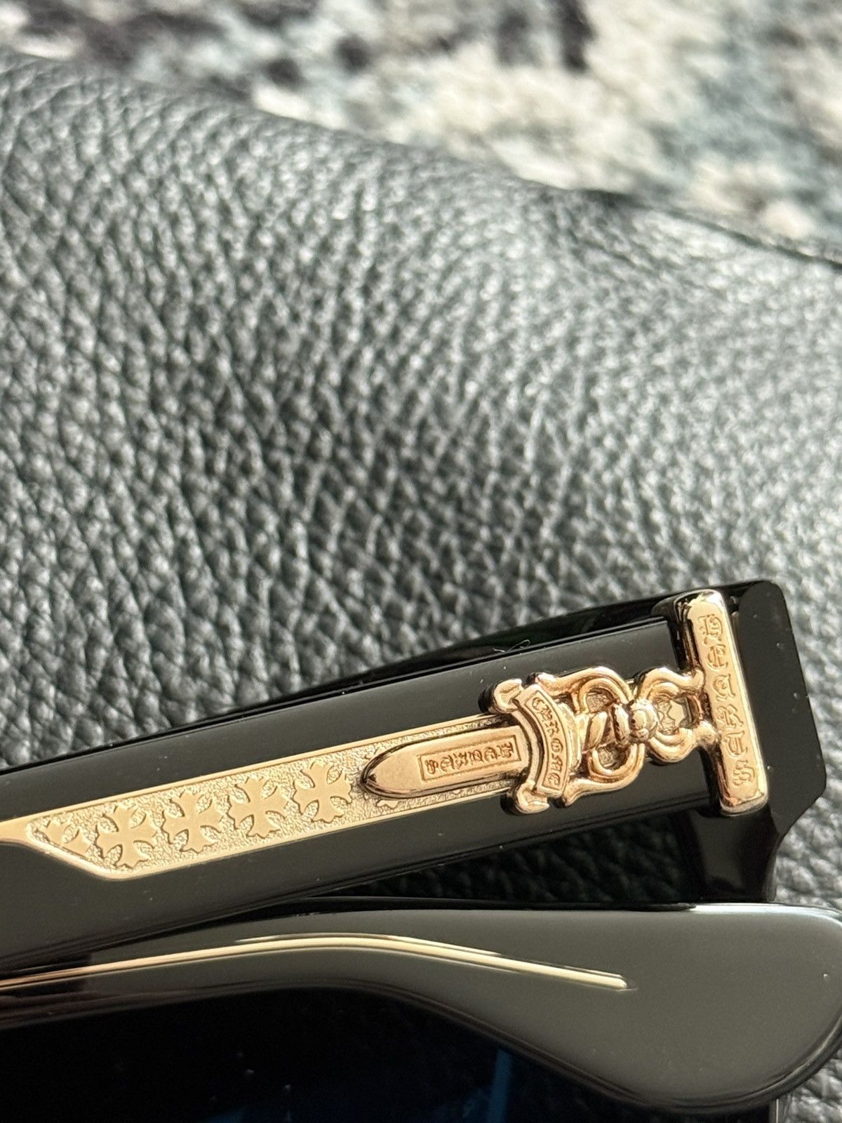 Chrome Hearts Chrome Hearts Box Officer Sunglasses Black Gold Size ONE SIZE - 4 Thumbnail