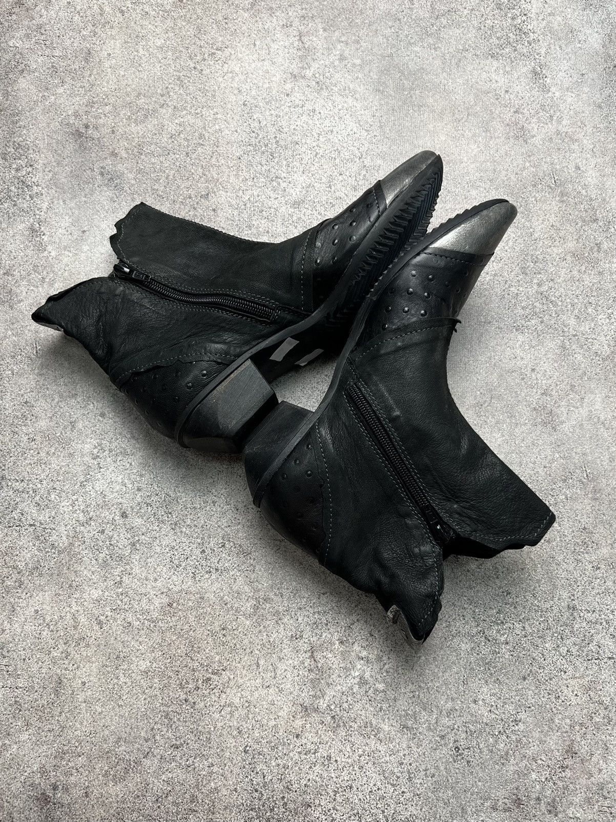 Other Vintage leather double zip Italian boots like as98 legacy Size US 9 / IT 39 - 10 Thumbnail