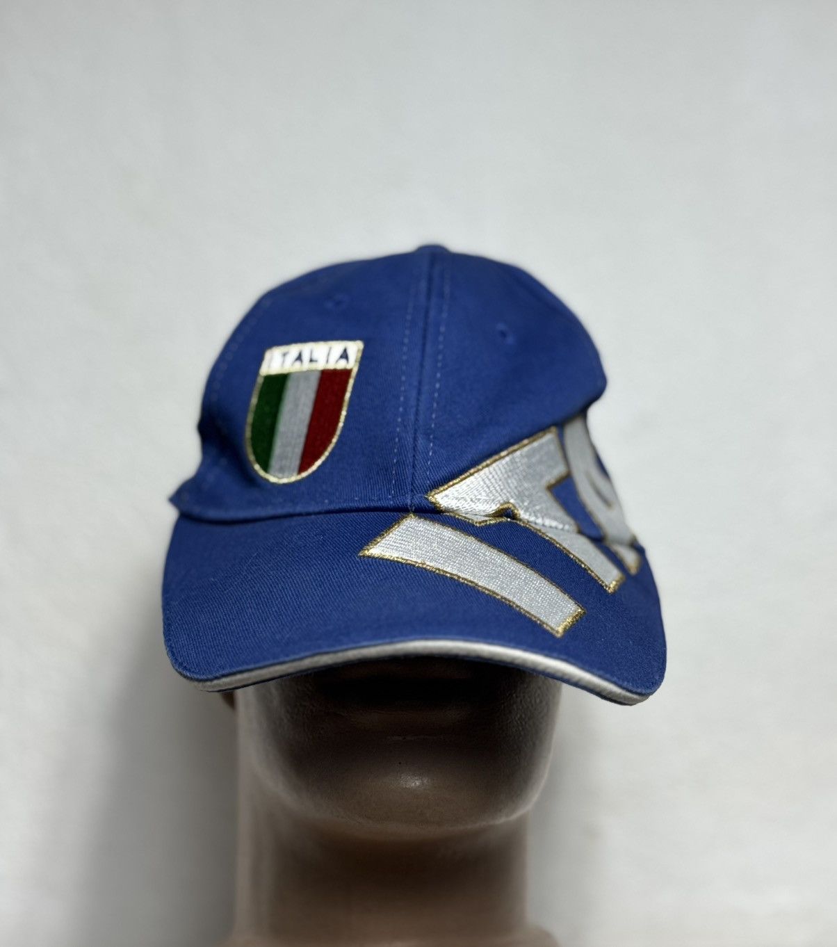Vintage Italia Vintage Cap Big Logo Blue Size ONE SIZE - 1 Thumbnail