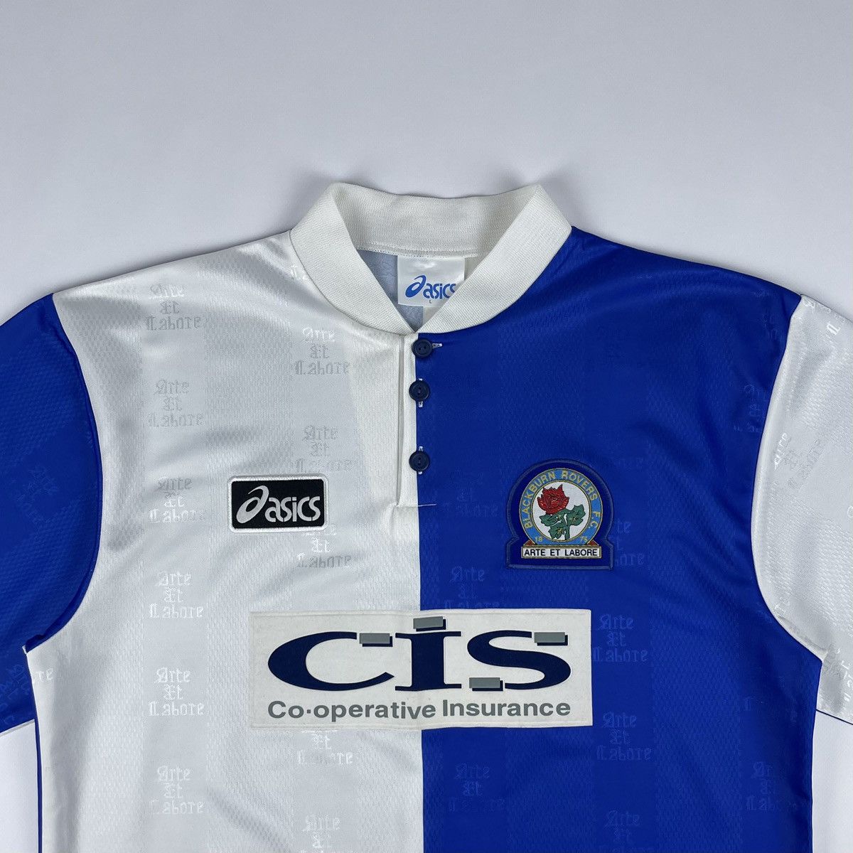 Asics Vintage Asics Blackburn Rovers 1996/98 Home Soccer Jersey Size US L / EU 52-54 / 3 - 3 Thumbnail