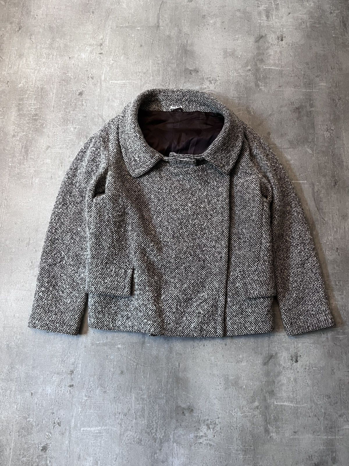 Miu Miu Miu Miu A/W 2009 Double breasted wool tweed melange jacket Size M / US 6-8 / IT 42-44 - 3 Thumbnail