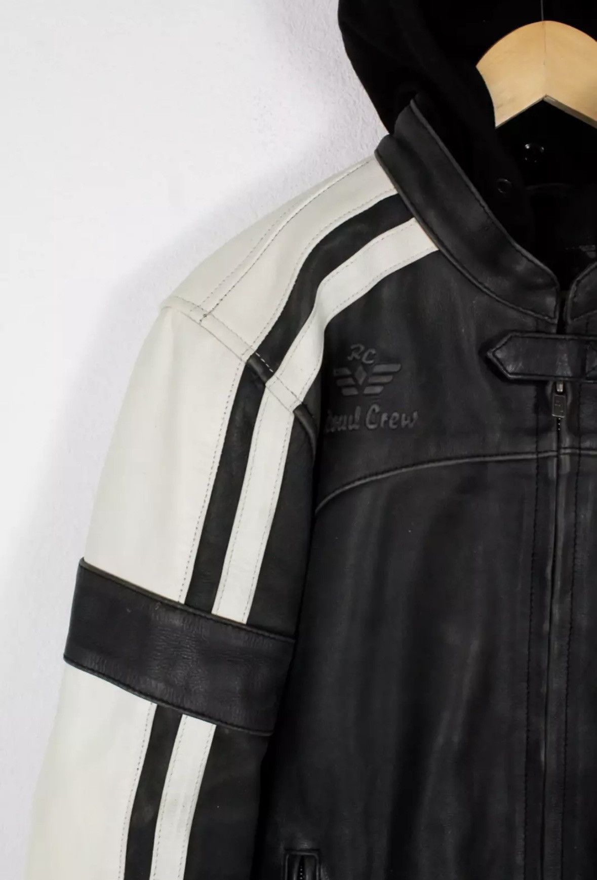 West Coast Choppers Highway1 Road Crew Leather Jacket Moto Racing Y2K Size US L / EU 52-54 / 3 - 4 Thumbnail