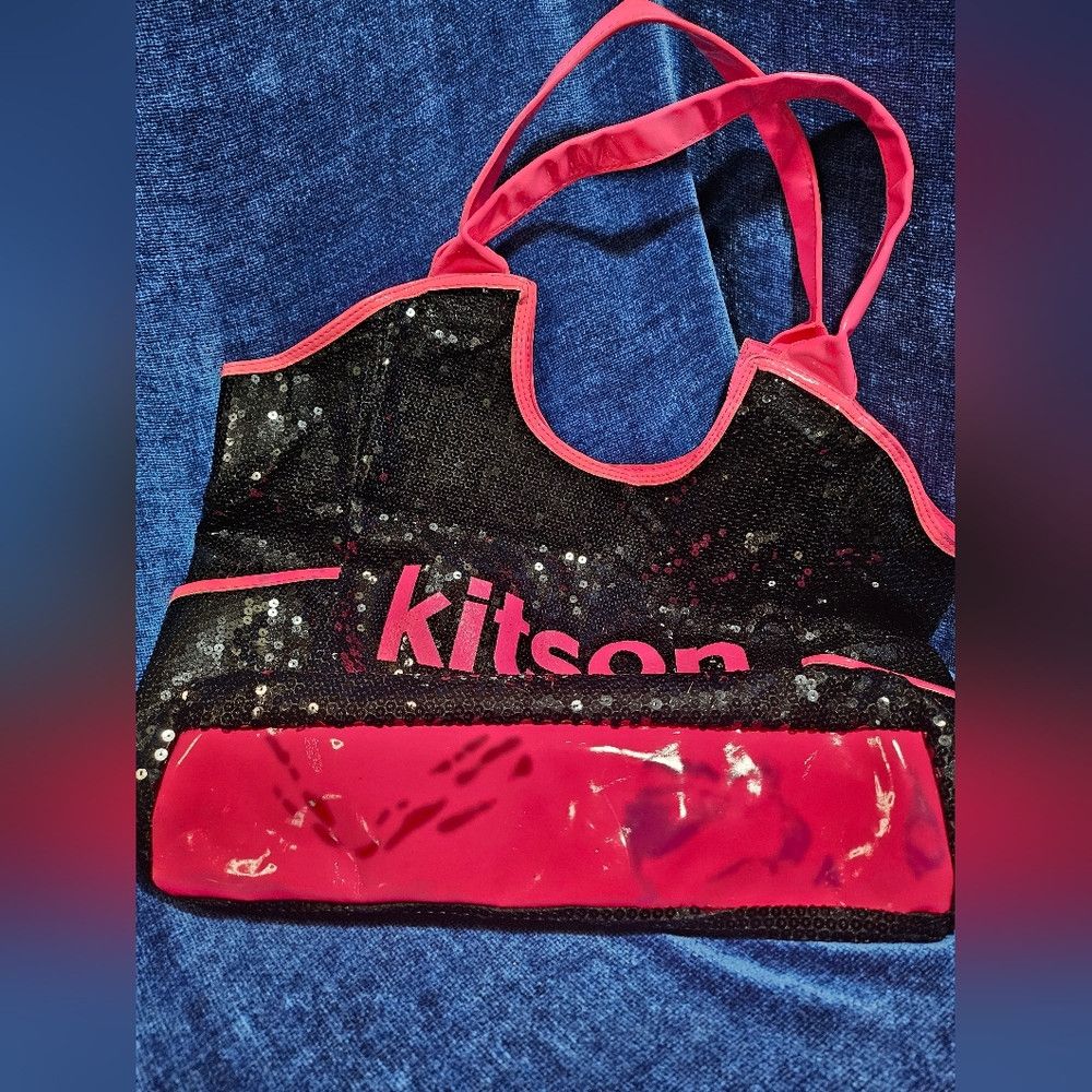 Juicy Couture × Vintage Y2K Kitson Los Angeles Black and Pink Patent Sequin Tote Sh Size ONE SIZE - 6 Thumbnail