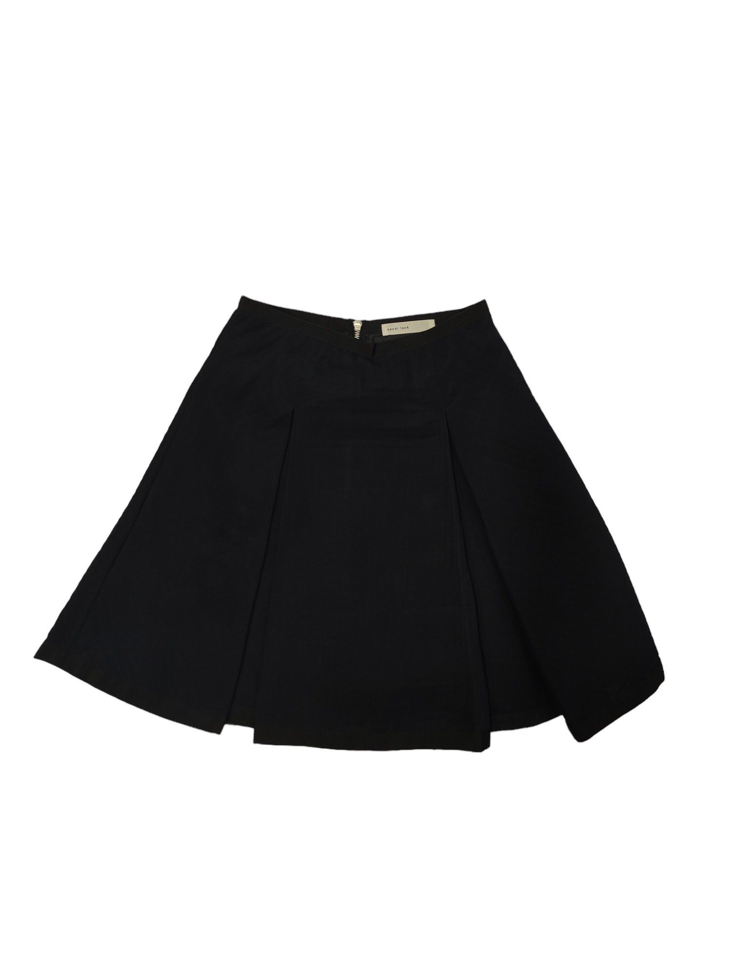 Sacai Black A-Line Flare Skirt With Cloth Ribbon Trimmings Size 24" / US 00 / IT 34 - 1 Thumbnail