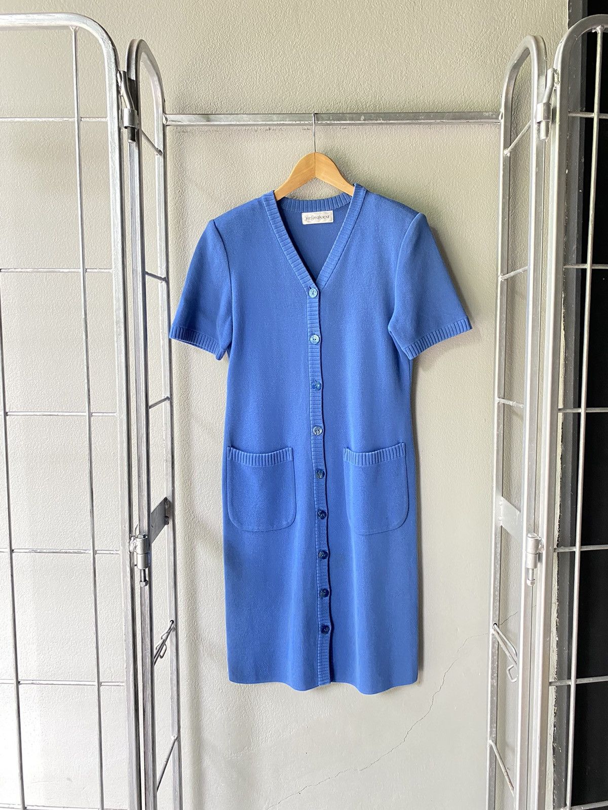 Yves Saint Laurent Yves Saint Laurent vintage knitted blue dress Size ONE SIZE - 17 Thumbnail