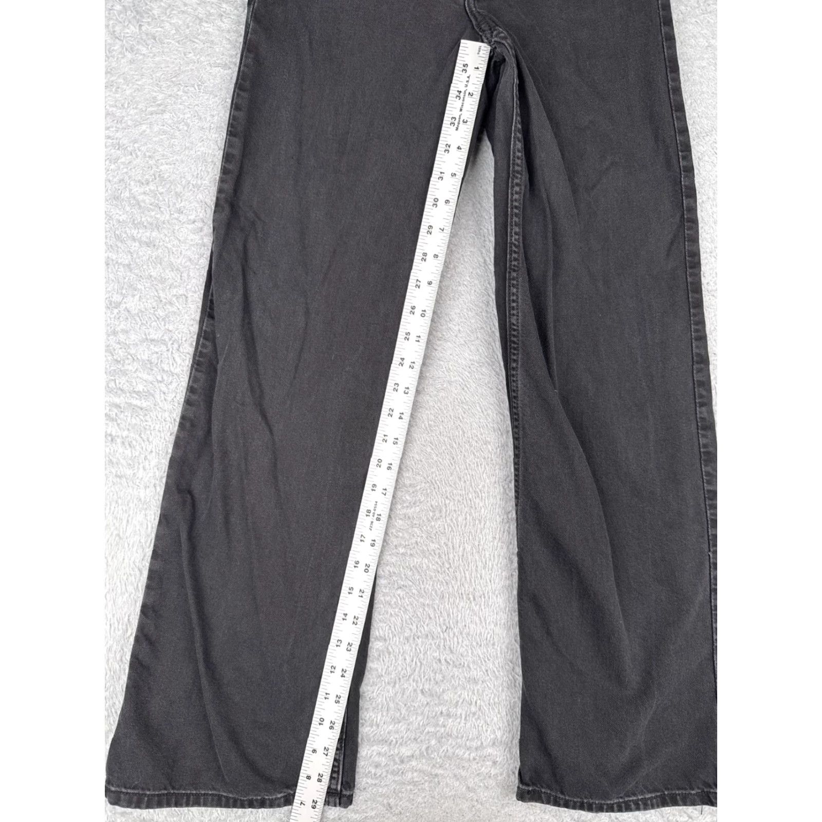 Denime &Denim Jeans Womens 2 Black Denim Wide-Leg Regular Fit High Waist 25x29 Jeans Size 26" / US 2 / IT 38 - 7 Thumbnail