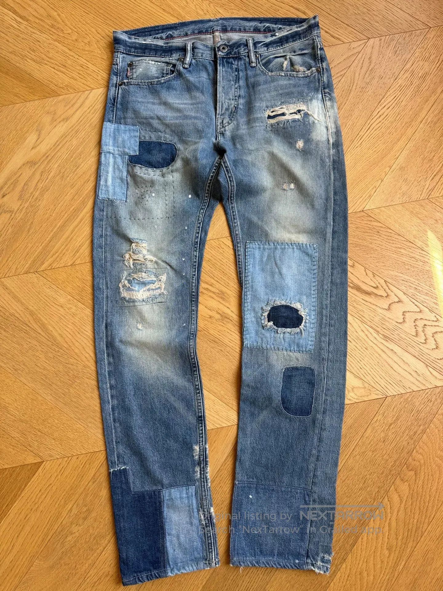 RLX Ralph Lauren Vintage Wash Patchwork Denim Jeans. Size US 32 / EU 48 - 1 Thumbnail