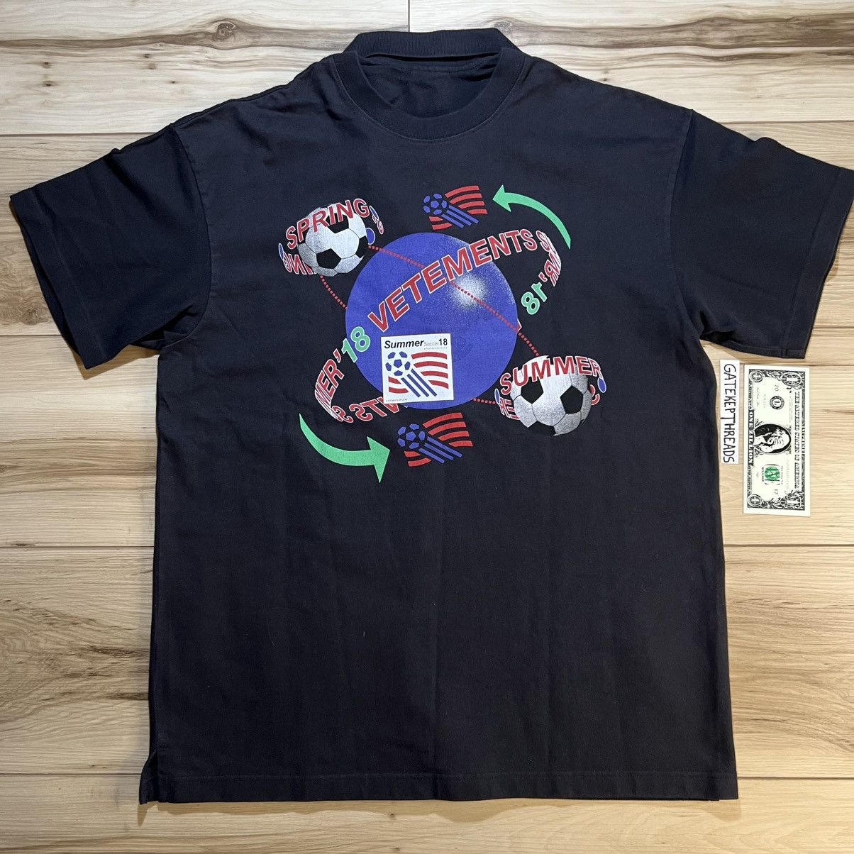 SSENSE × Vetements “You Fuck'n Asshole” Football Shoulder T-Shirt