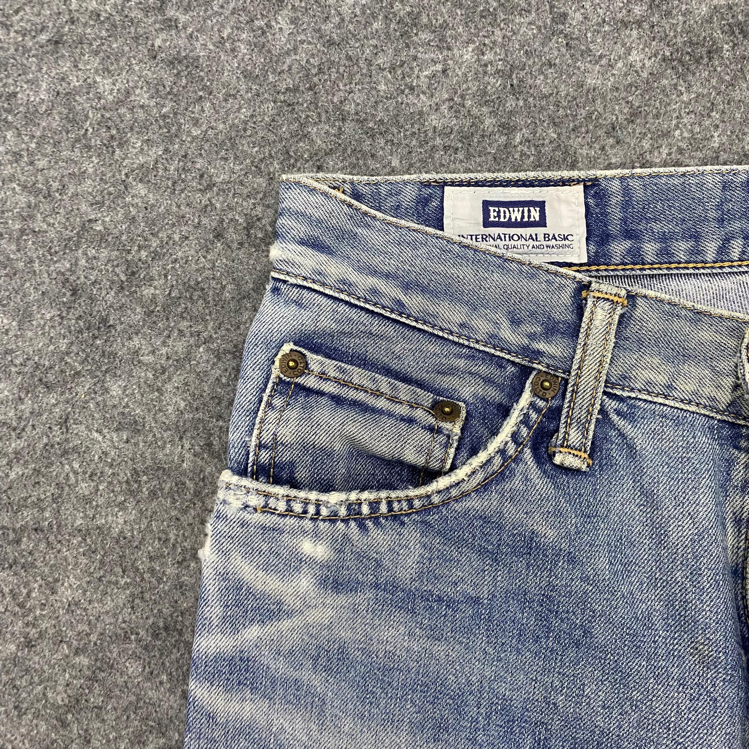 Edwin 💥Best Offer💥Vintage Edwin 502 Distressed Denim Size US 28 / EU 44 - 8 Thumbnail