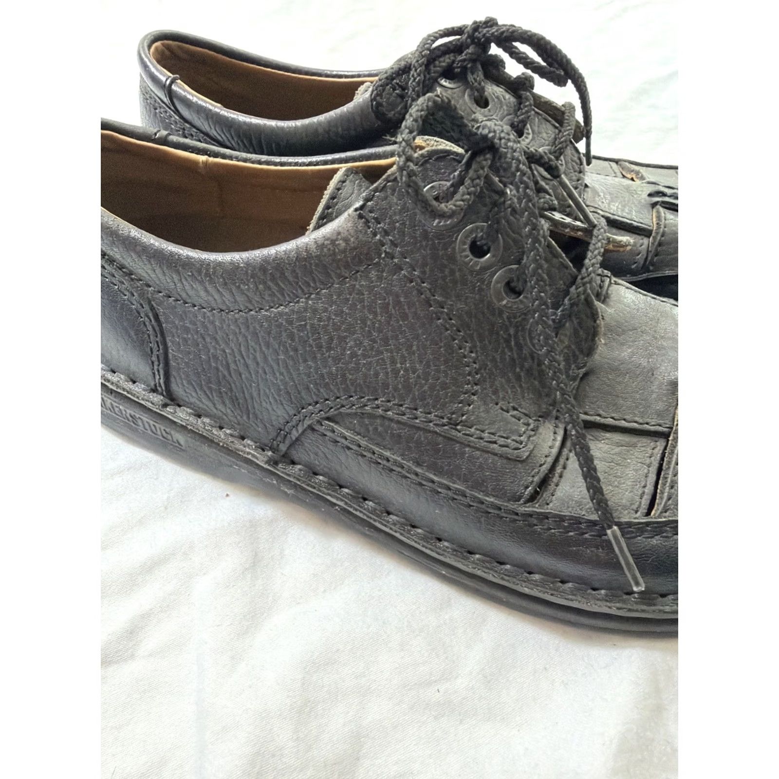 Birkenstock Birkenstock Womens Fisherman Lace Up Flats Black Leather 6 37 Shoes Sandal Adults Womens Size US 6 / IT 36 - 4 Thumbnail