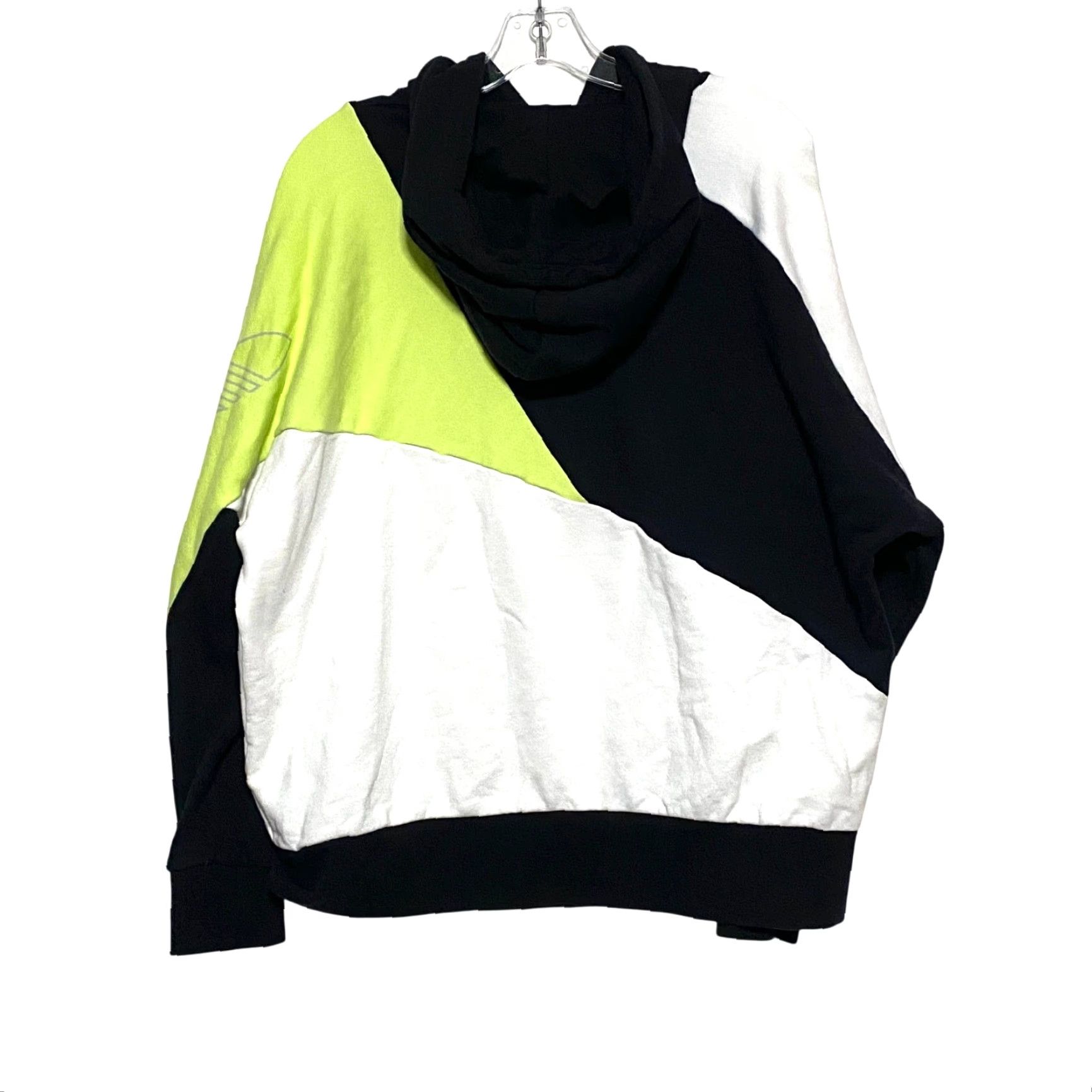 Adidas Adidas Hoodie Color Block Black White Lime Green Y2K Streetwear Loud Womens M Size M / US 6-8 / IT 42-44 - 7 Thumbnail