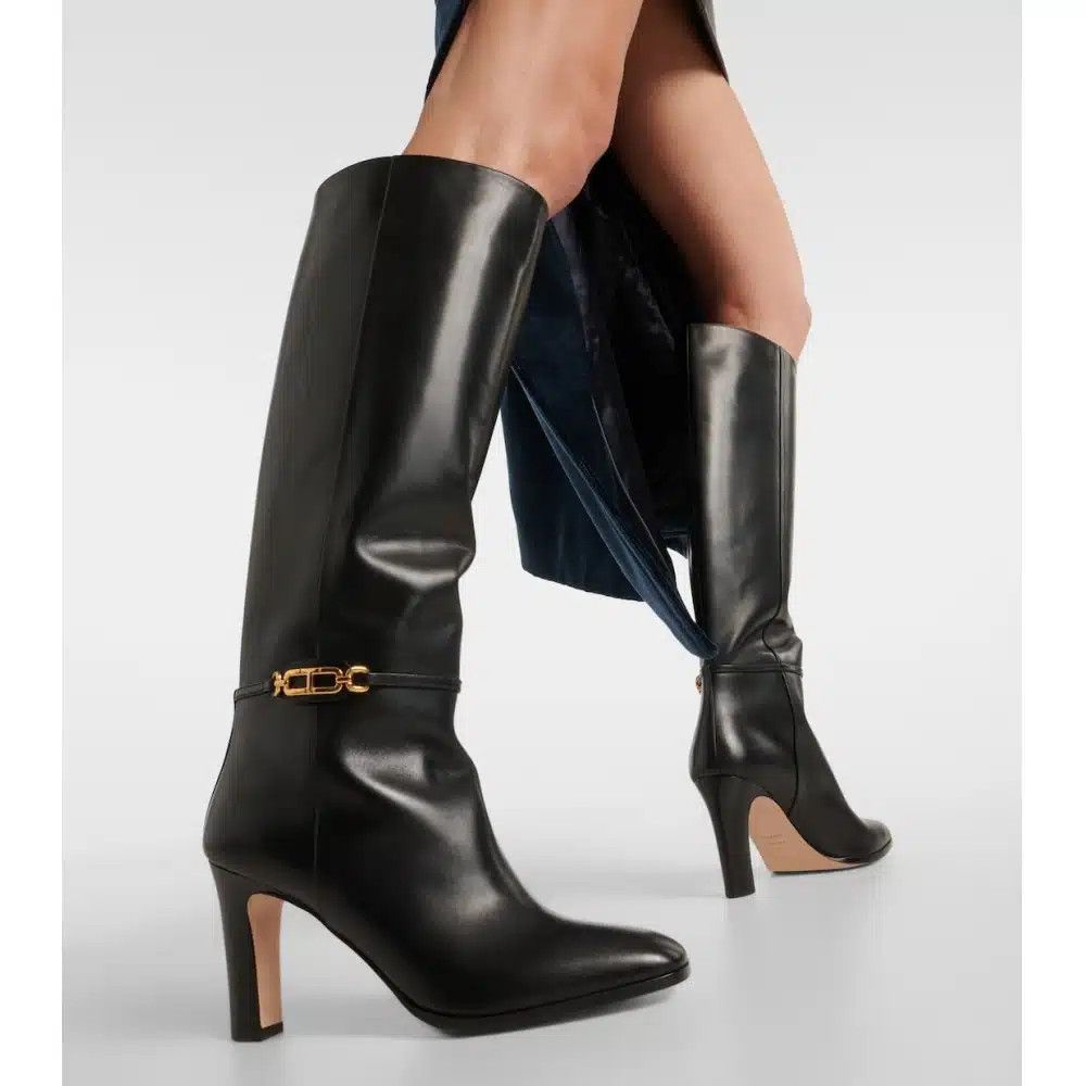 Tom Ford o1loc1c0925 W3466 Knee High Leather Boots in Black Size US 11 / IT 41 - 4 Thumbnail