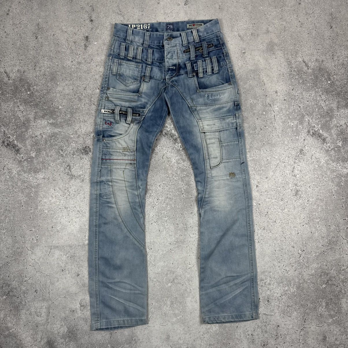 Japanese Brand J Rag Straight Patchwork Multipocket Y2K Denim Jeans Size US 29 - 2 Thumbnail