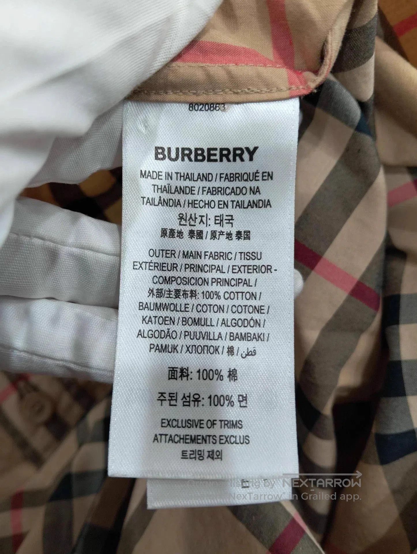 Burberry Beige Plaid Long Sleeve Button-Up Shirt S. Size US S / EU 44-46 / 1 - 5 Thumbnail