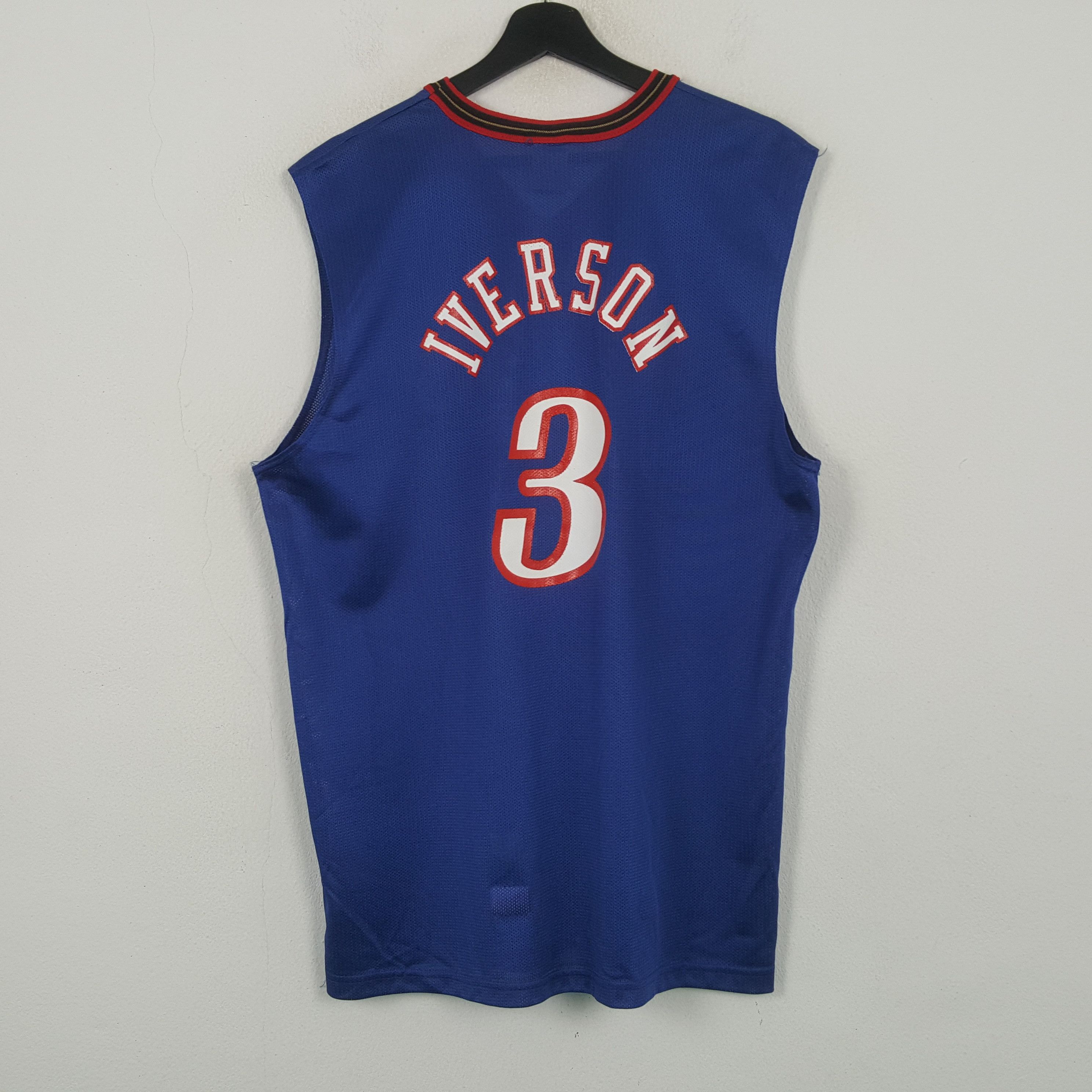 Champion Iverson Sixers NBA Basketball Jersey RR5 Size US L / EU 52-54 / 3 - 3 Thumbnail