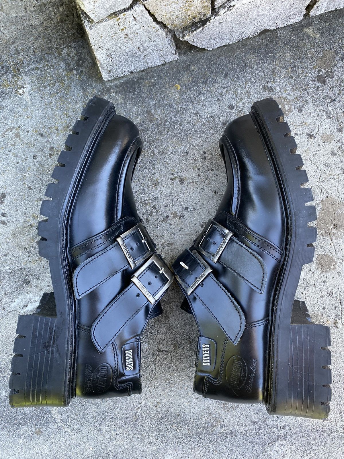 Dockers × Vintage Dockers vintage Chunky Leather Shoes Goth Avan Garde Size US 8 / EU 41 - 12 Thumbnail