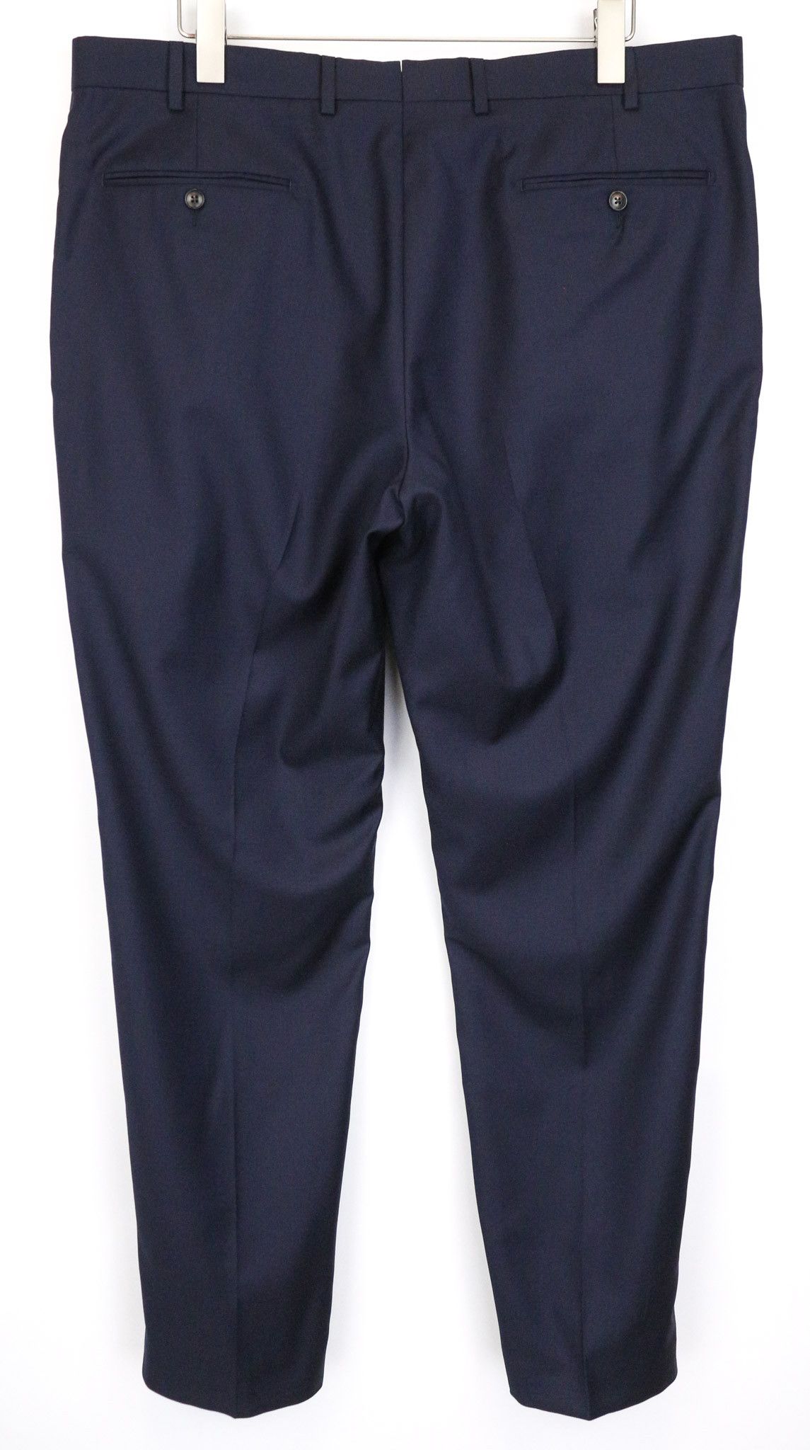 Suitsupply UK48S Navy Slim Wool Flat-Front Trousers 75898 Size 48S - 2 Thumbnail