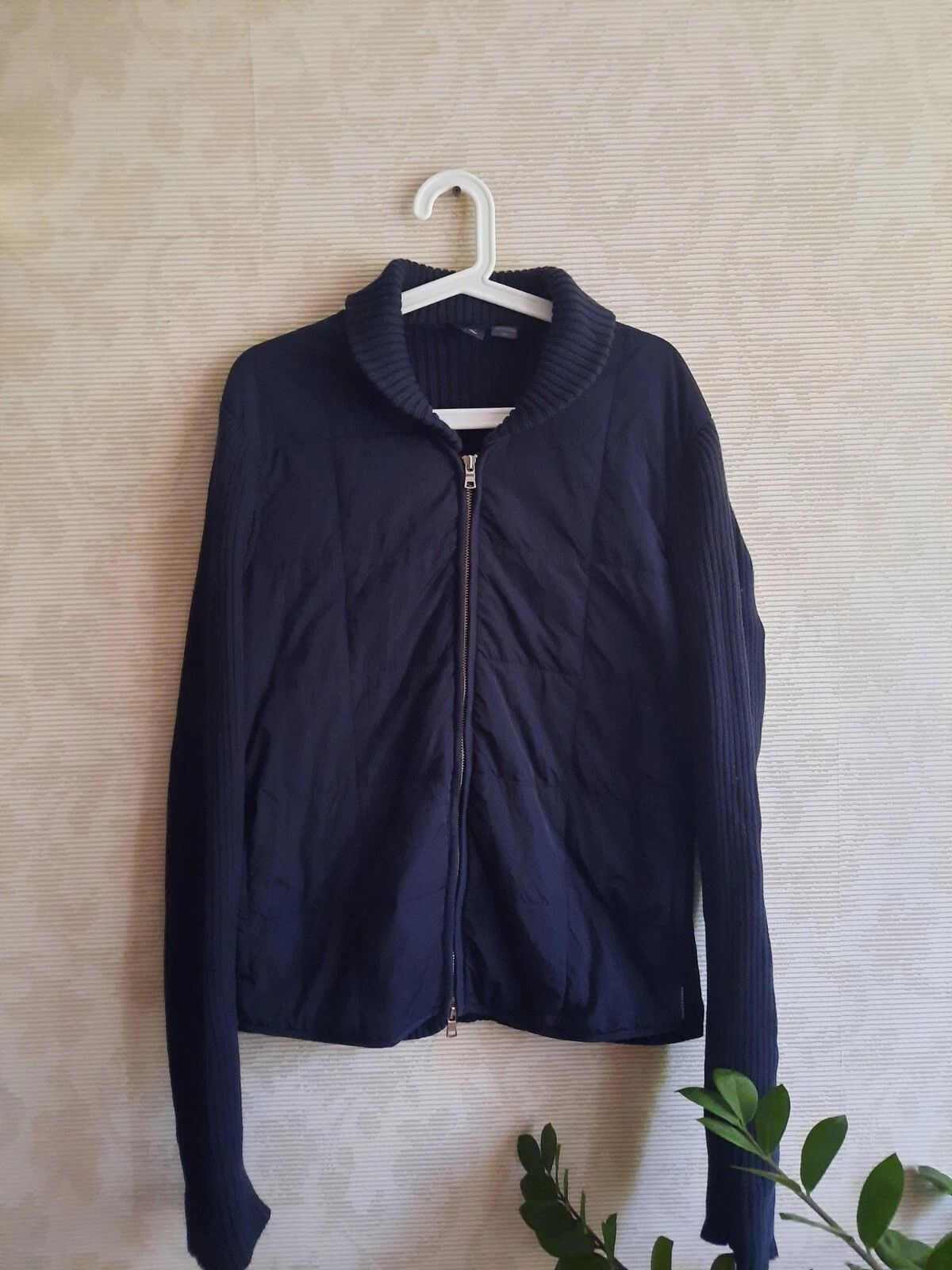 Armani Exchange Armani Exchange Men's K-Fall-2015 Navy Blue Nylon Sweater Size US L / EU 52-54 / 3 - 2 Thumbnail