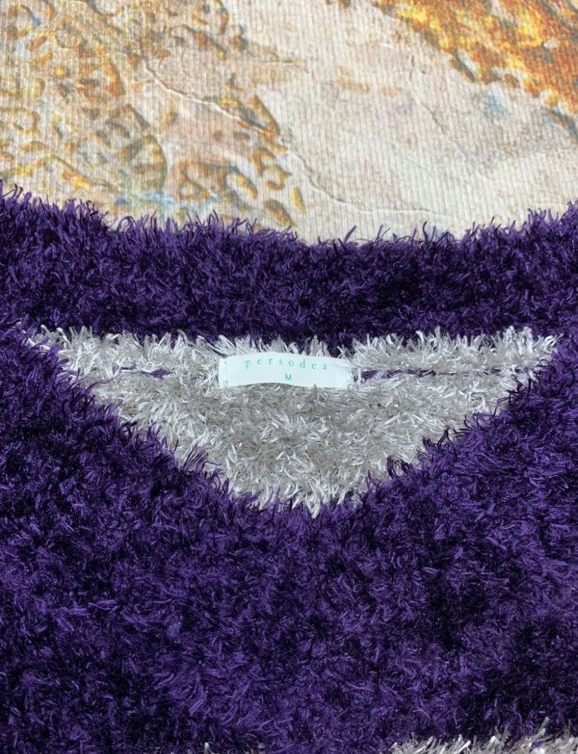 Japanese Brand Japanese Mohair Grunge Stripe Purpel Kurt Cobain Style Size US M / EU 48-50 / 2 - 4 Thumbnail