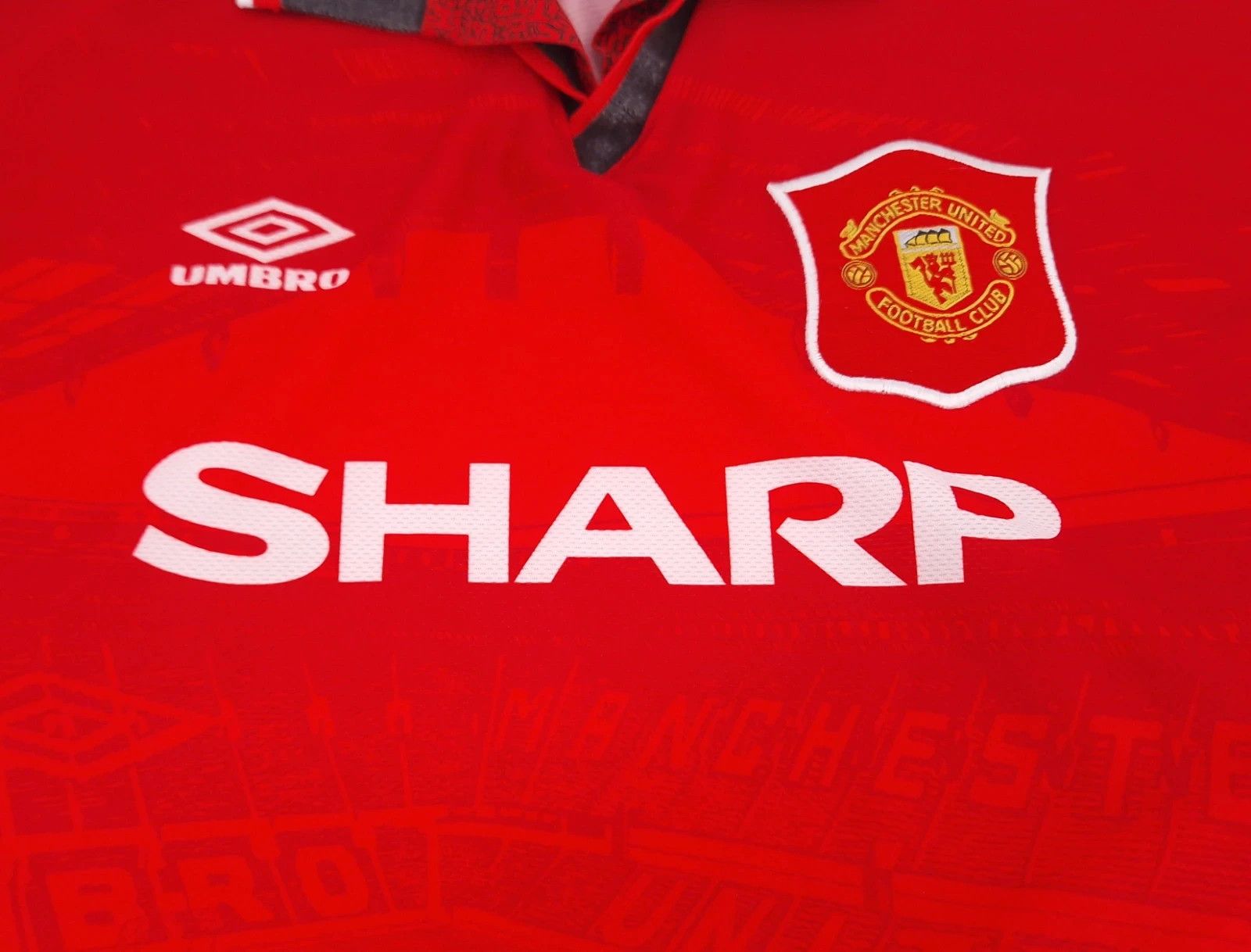 Umbro Vintage Manchester Utd 94 95 96 vintage home jersey Size US M / EU 48-50 / 2 - 3 Thumbnail