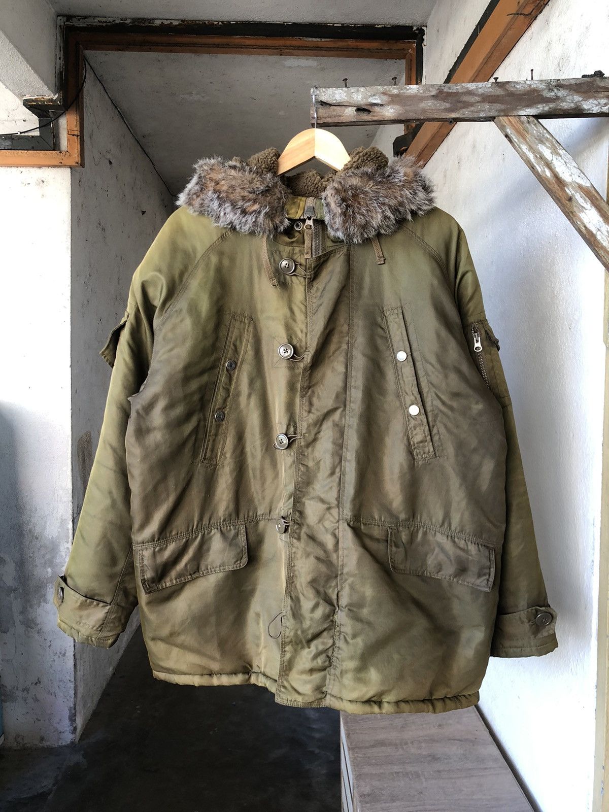Gap Vintage Gap Snorkel Military Distressed Parka Jacket Size US L / EU 52-54 / 3 - 10 Thumbnail