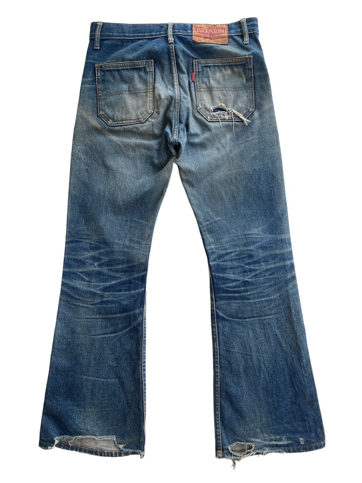 Big John Vintage Distressed Flare Denim Size US 30 / EU 46 - 2 Thumbnail