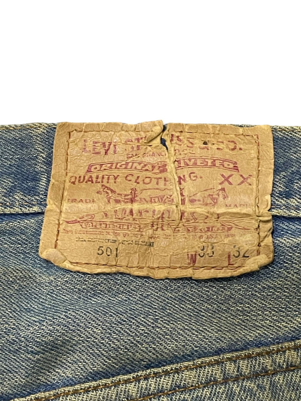 Edwin × Levi's × Vintage Vintage Levis 501 Dirty Vintage Mud Wash Jeans Size US 32 / EU 48 - 17 Thumbnail