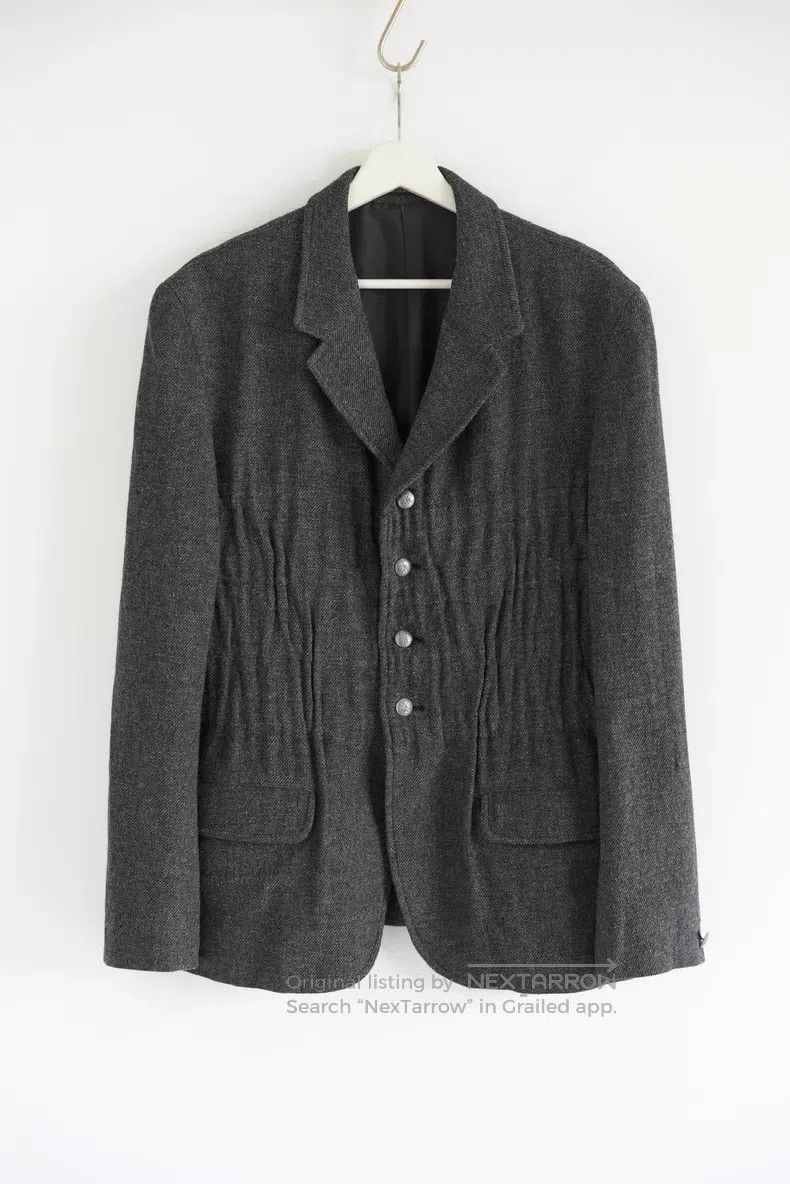 Yohji Yamamoto Yohji Yamamoto Size 3 05aw carved silver button pleated sui Size 40R - 1 Thumbnail