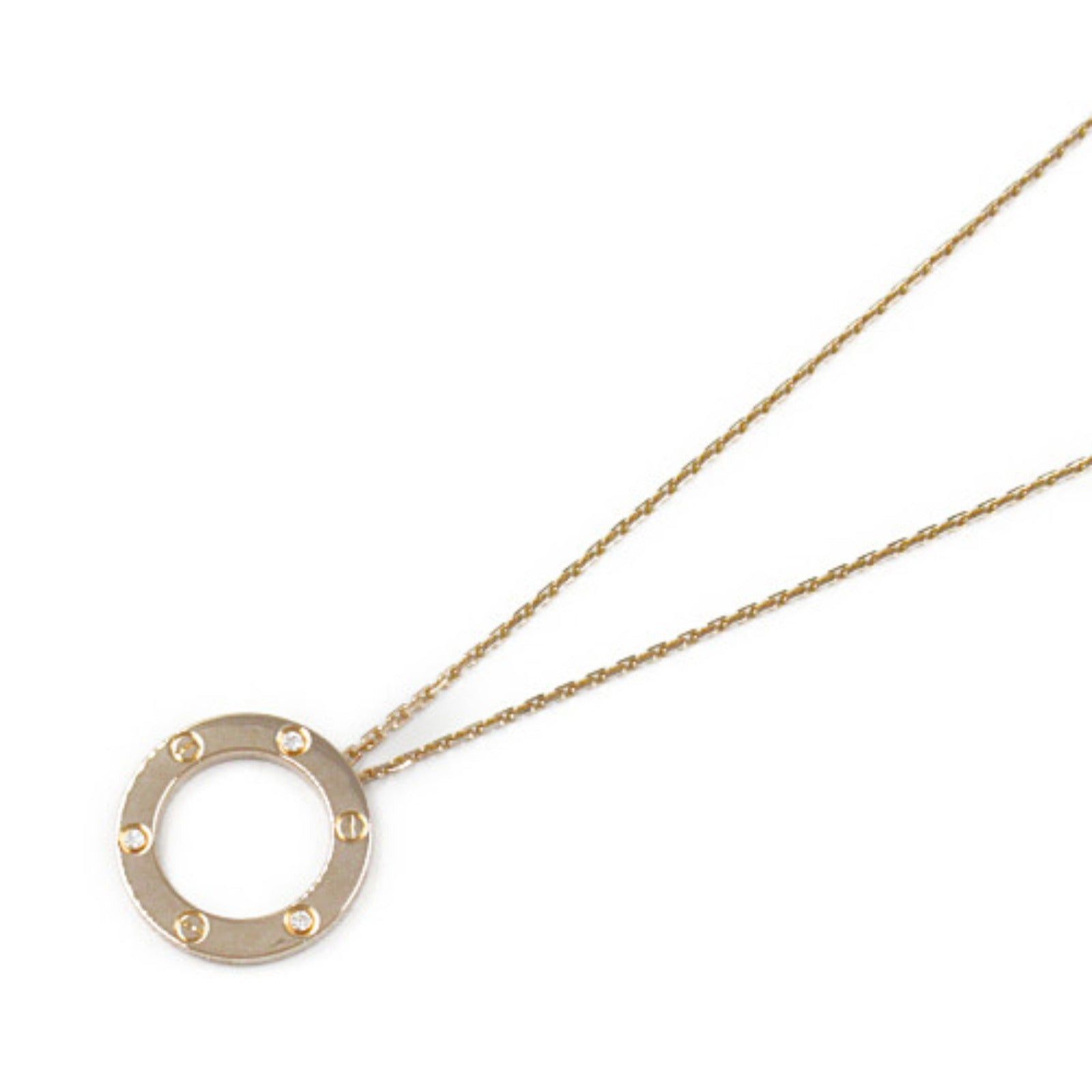 Cartier Cartier Love Circle 3P Diamond Necklace K18Pg (Pink Gold) Clear Size ONE SIZE - 1 Thumbnail