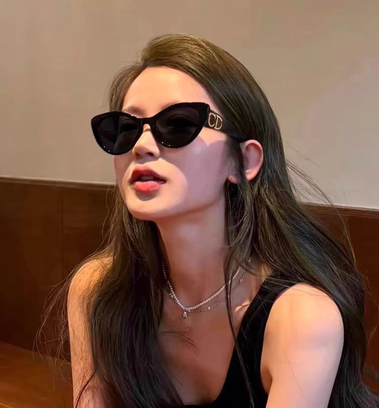 Dior Dior CD Logo Black Gold Sunglasses 99 New Size ONE SIZE - 1 Thumbnail