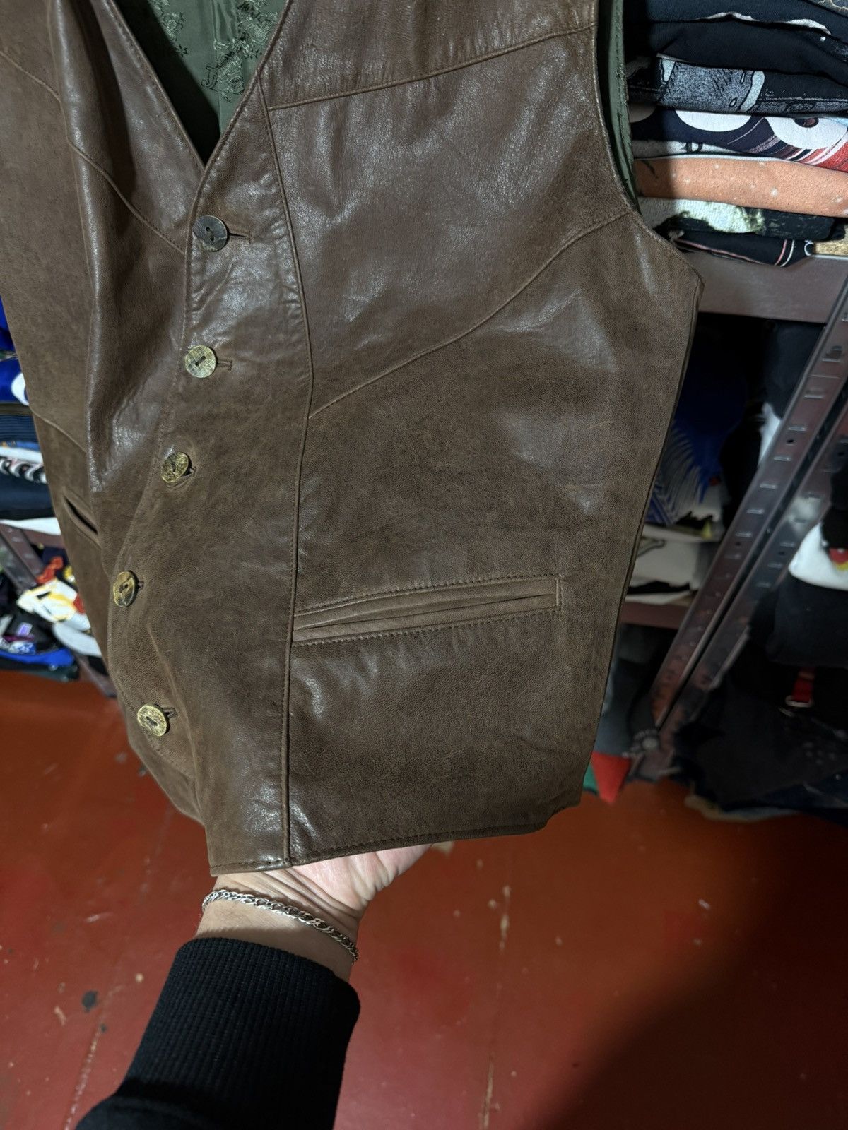 Vintage Vintage Bavarian German Hunter Brown Vest By Julius Lang Size 40R - 4 Thumbnail