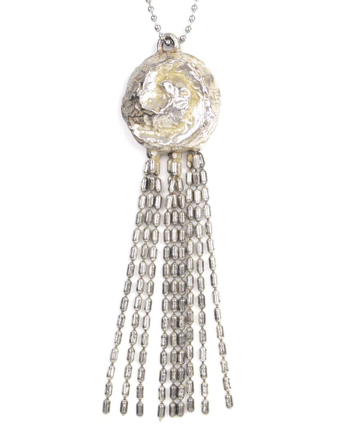 Hiroko Koshino Homme 1990S HIROKO KOSHINO SCULPTED METAL TASSEL NECKLACE Size ONE SIZE - 2 Thumbnail