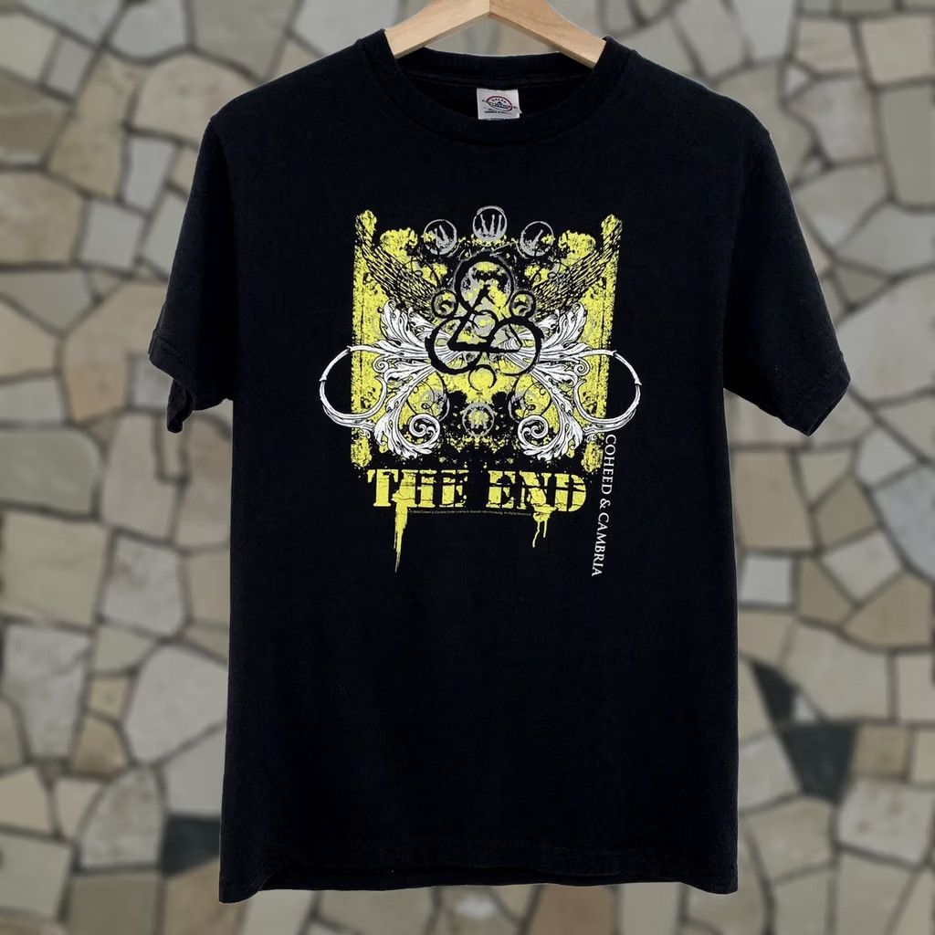 Vintage COheed & Cambria The End 2008 Tee Black T-Shirt Short Sleeve Size S Mens Regular Cotton Logo Graphic Print Crew Neck Vintage: No Size US S / EU 44-46 / 1 - 1 Thumbnail