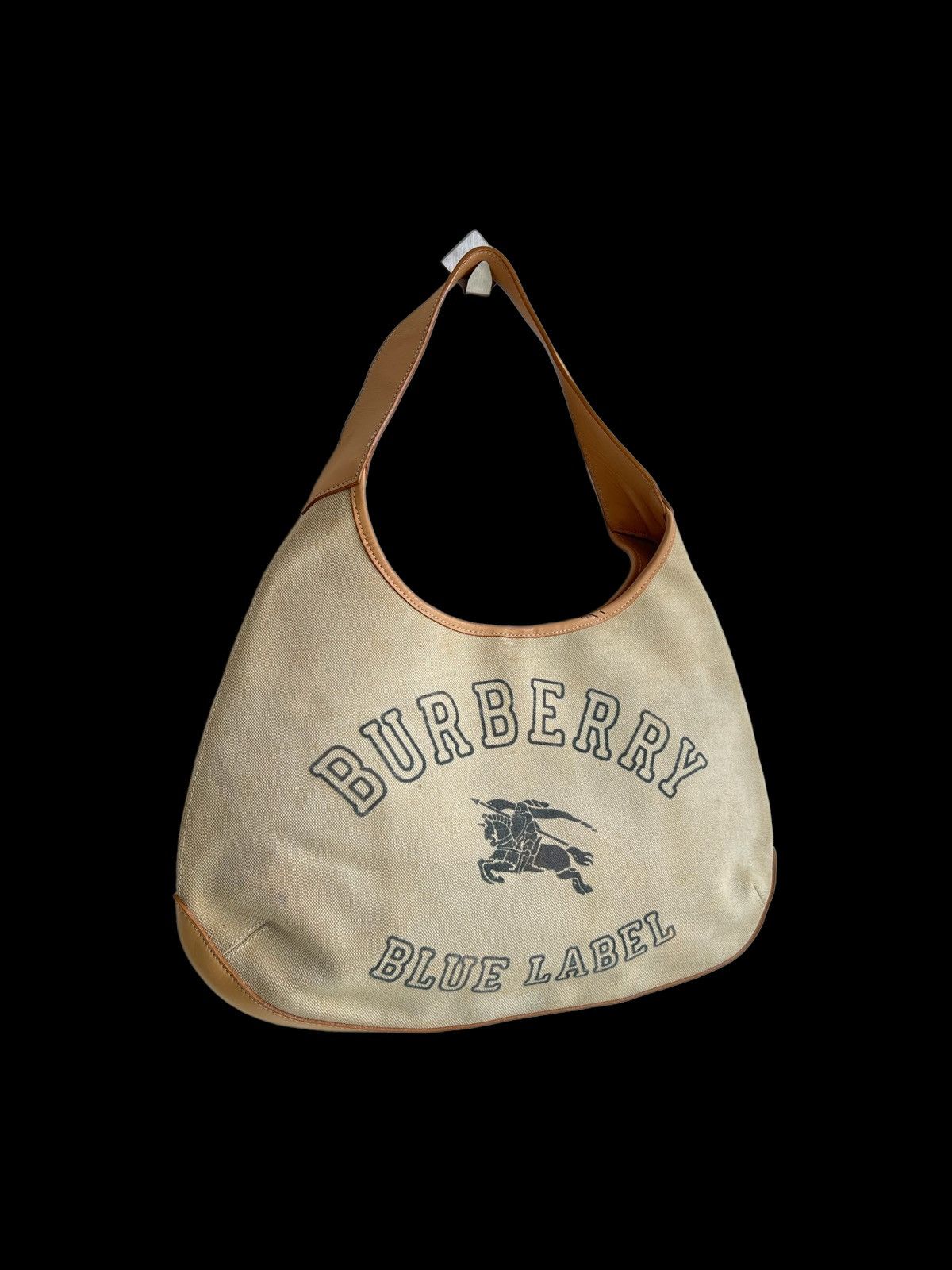 Burberry Auth. Burberry Blue Label Big Trademark Logo Large Hobo Bag Size ONE SIZE - 2 Thumbnail