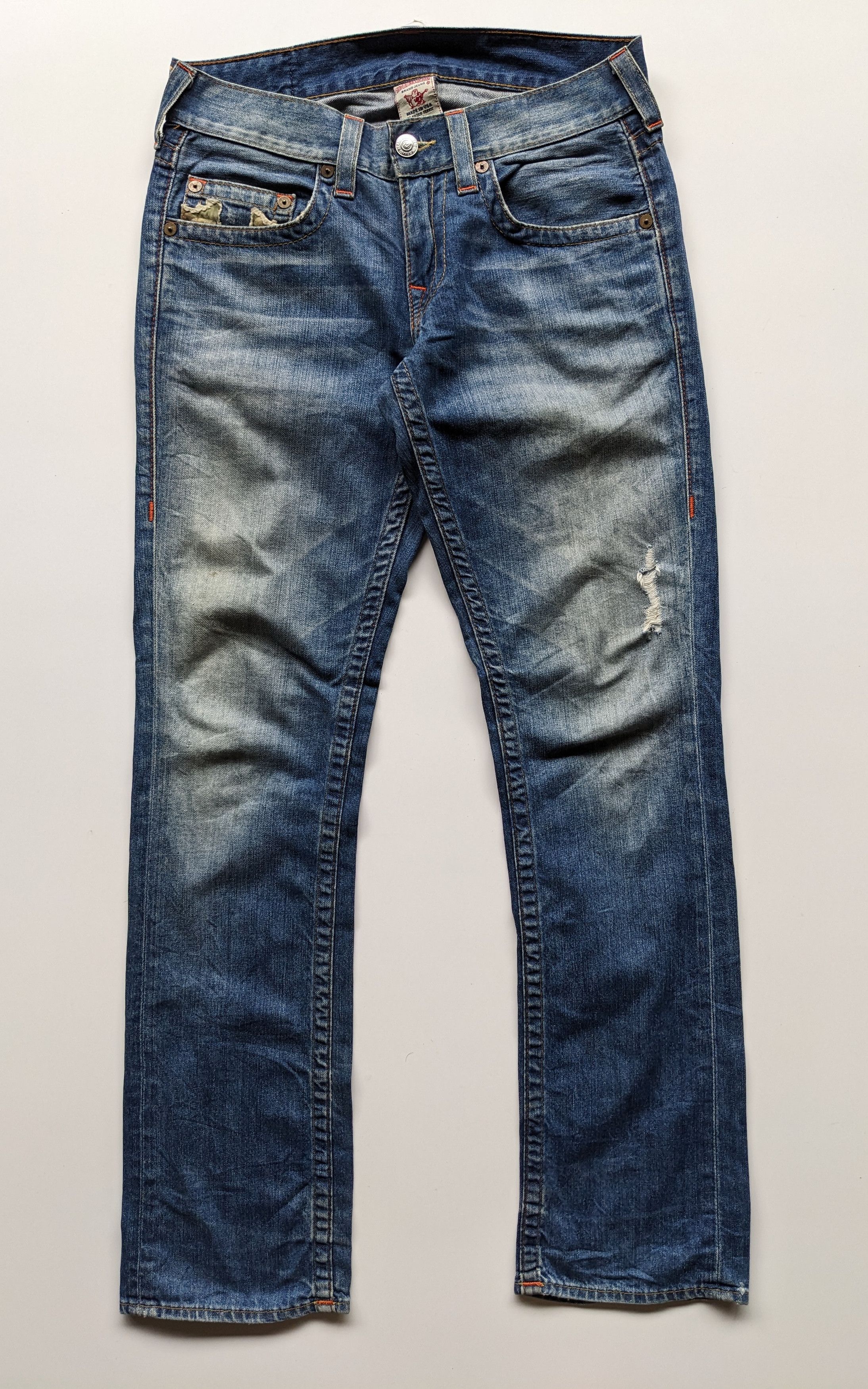 If Six Was Nine × Le Grande Bleu (L.G.B.) × True Religion True Religion distressed flare jeans Size US 33 - 3 Thumbnail