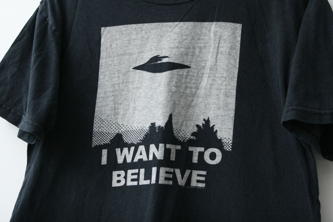 Band Tees Vintage 2008 The X Files I Want to believe Promo T Shirt Size US M / EU 48-50 / 2 - 2 Thumbnail