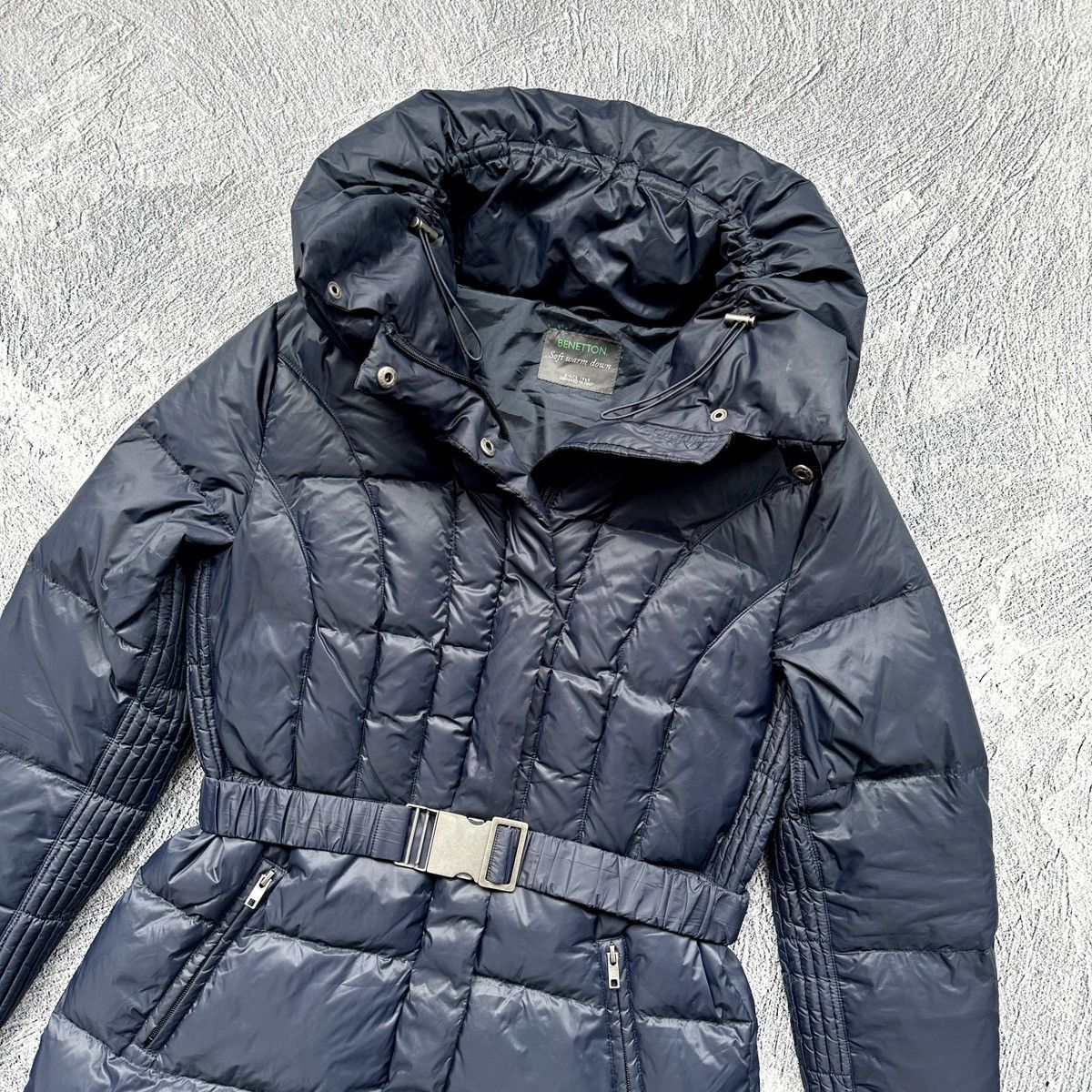 Benetton Women’s Benetton Soft Warm Down Jacket Dark Blue Size: 44 Size M / US 6-8 / IT 42-44 - 5 Thumbnail