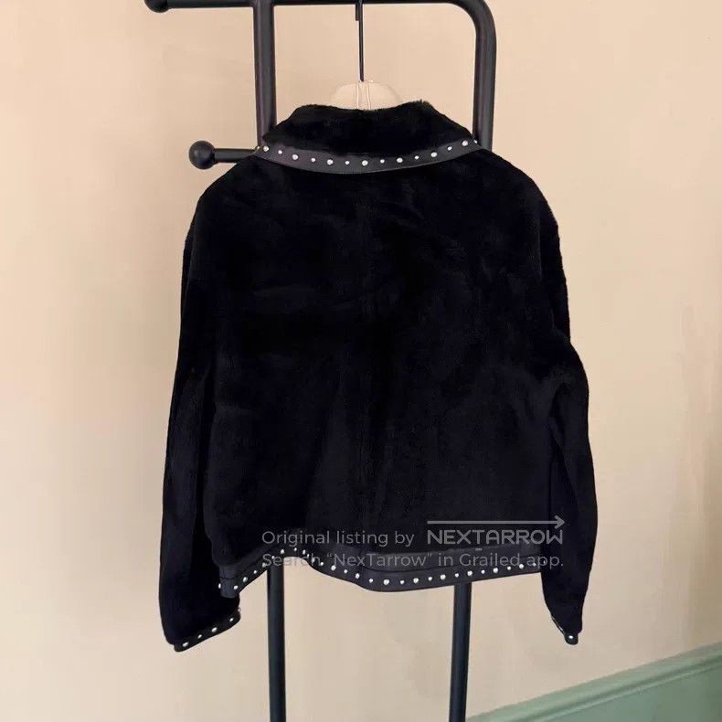 Hermes Hermes 2024 Autumn/Winter women's fur leather, black studd Size XS / US 0-2 / IT 36-38 - 2 Thumbnail