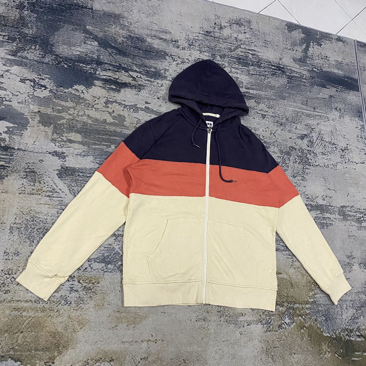 Japanese Brand × Uniqlo Gcw23🔥Vintage Japanese Brand Uniqlo Stripes Zipper Hoodies Size US L / EU 52-54 / 3 - 5 Thumbnail