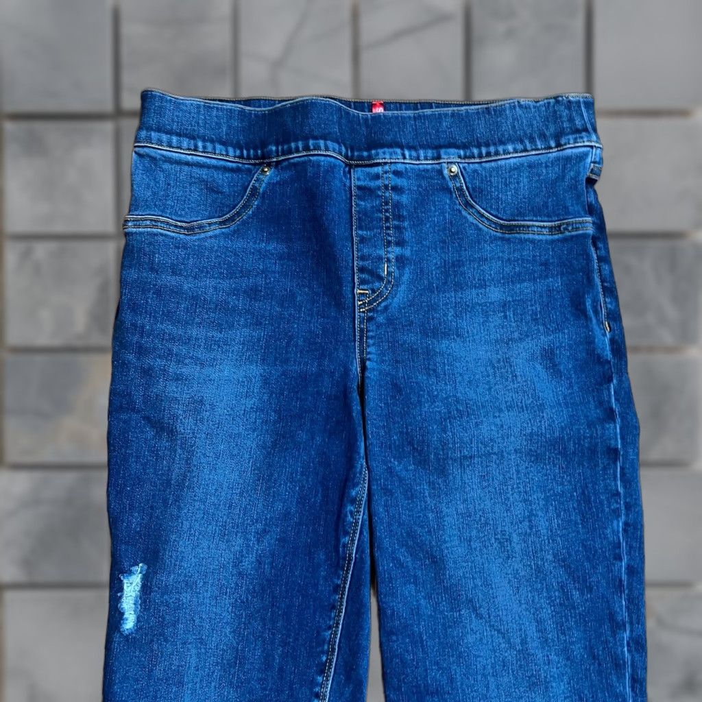 Spanx SPANX Jeans Womens Medium Ankle Skinny Distressed Blue pull on Jeggings #20203R Size 32" / US 10 / IT 46 - 1 Thumbnail