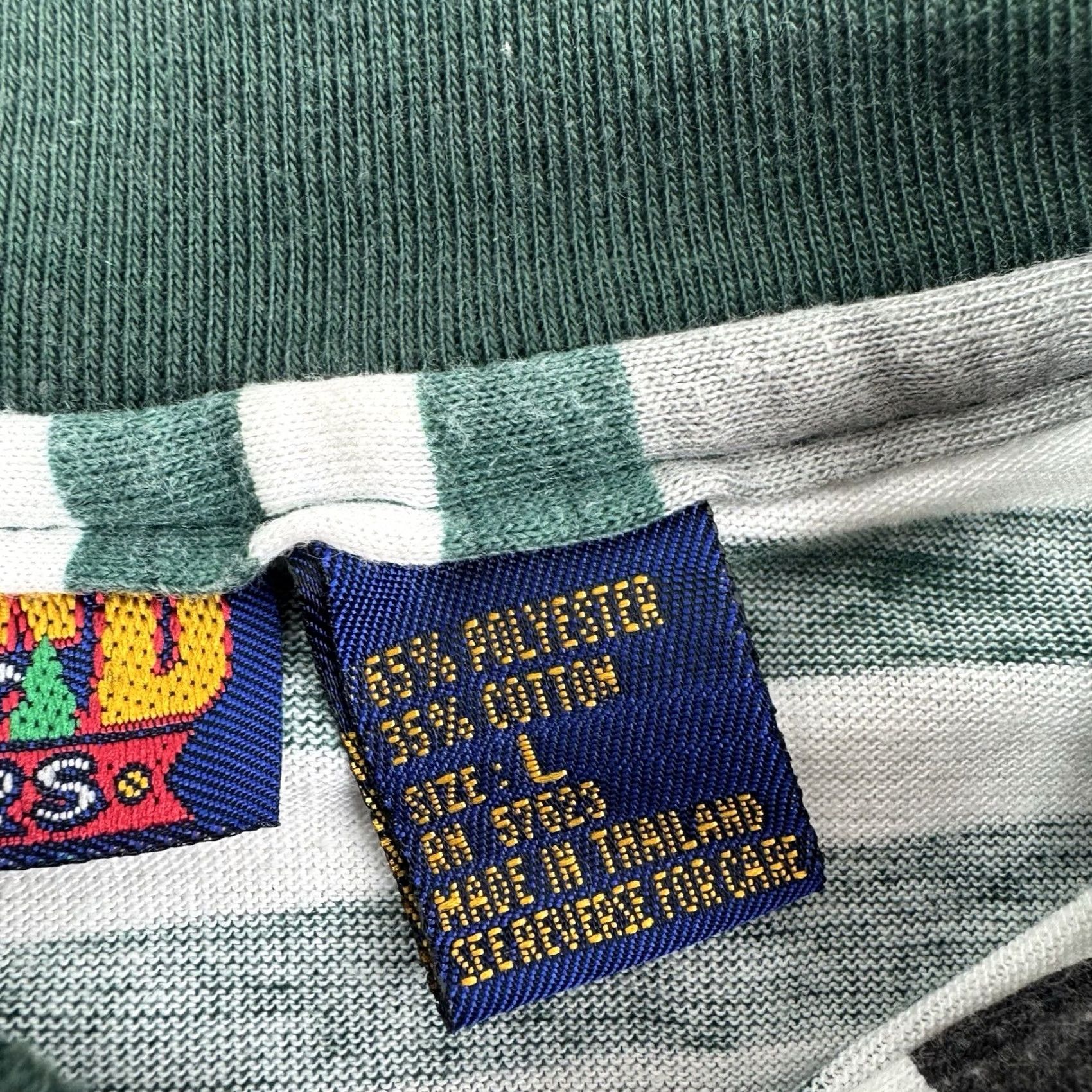 Vintage VINTAGE Highland Outfitters Henley Long Sleeve Shirt Adult L Striped Green 90s Outdoor Mens Size US L / EU 52-54 / 3 - 4 Thumbnail