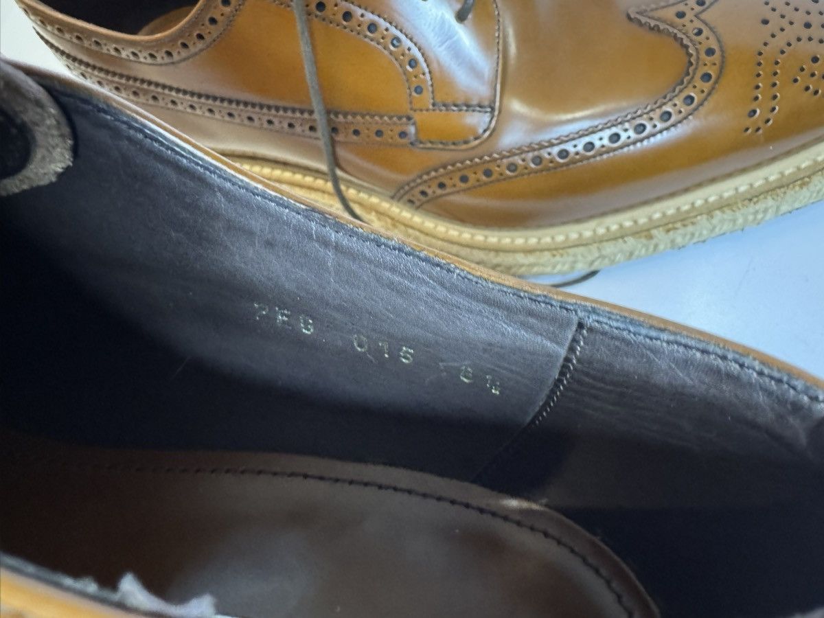 Prada Prada Levitate Espadrille Wingtip Brogues - Cognac Leather- Size US 9.5 / EU 42-43 - 8 Thumbnail