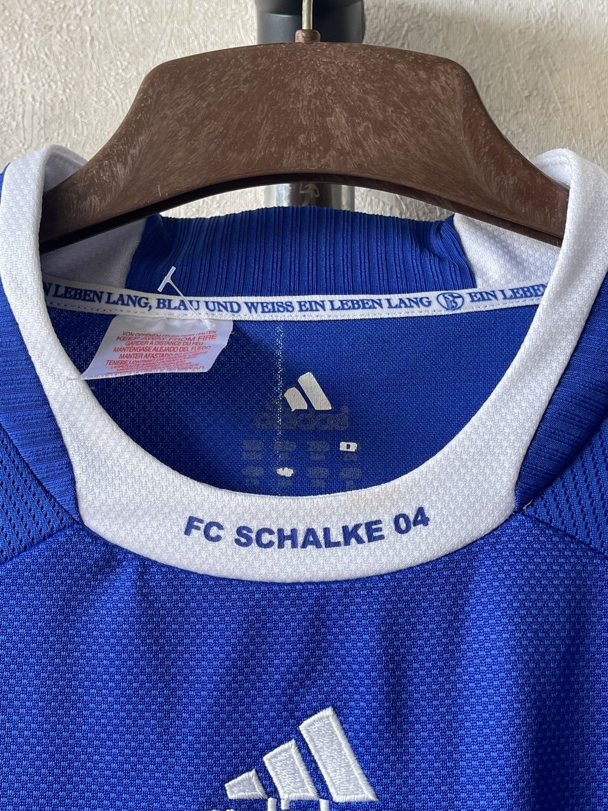 Adidas Vintage ADIDAS FC Schalke 04 Gazprom Jersey Long Sleeve Size US XL / EU 56 / 4 - 7 Thumbnail